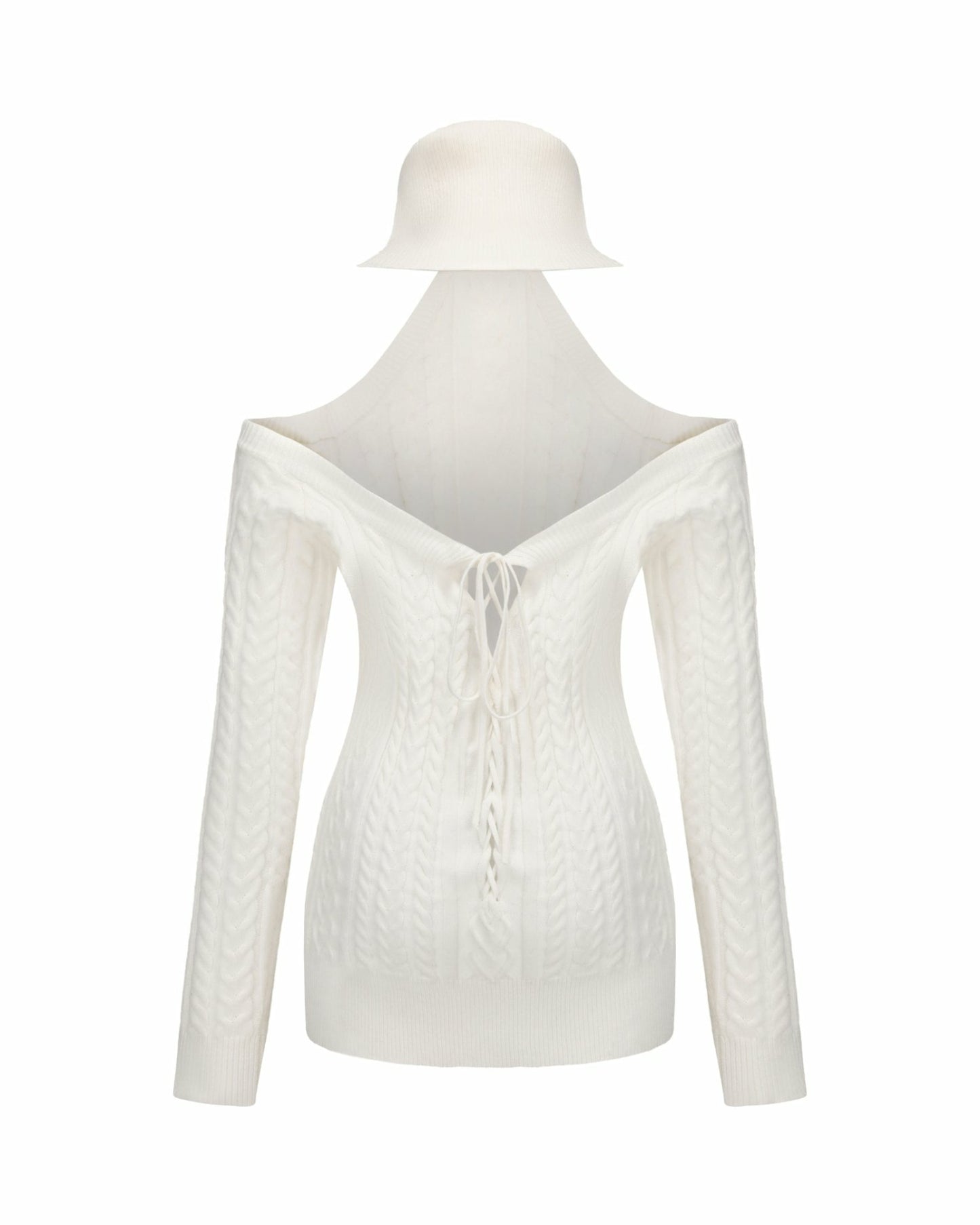 Nana Jacqueline Margo Knit Dress: White Mini Dress for Date Night White