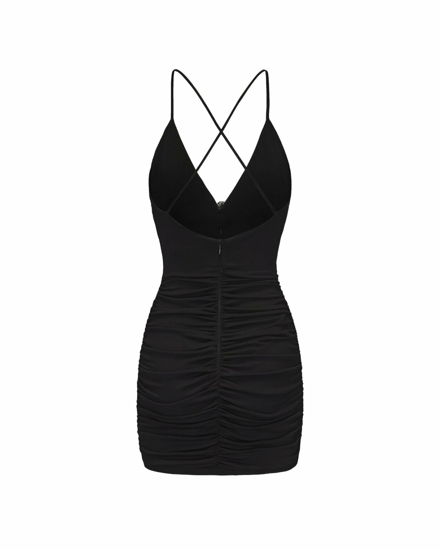 Nana Jacqueline Violet Dress: Black Mini Dress for Cocktail Party Black