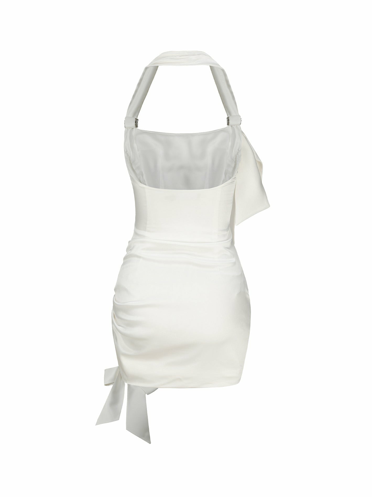 Nana Jacqueline Celia Dress: White Mini Dress for Wedding After-Party White