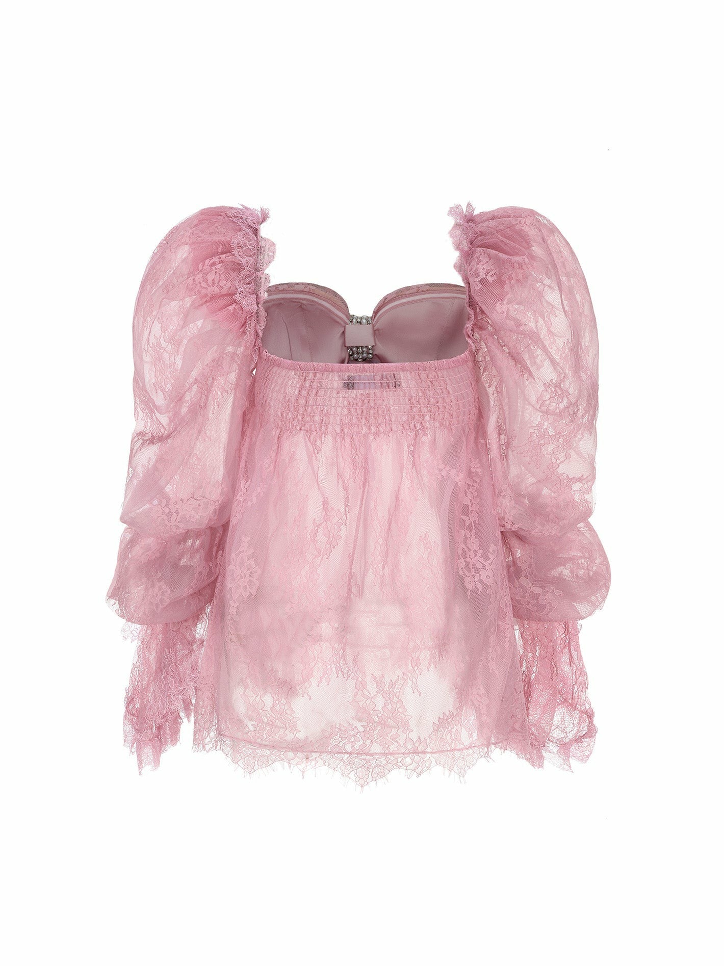 Nana Jacqueline Bianca Lace Dress: Pink Mini Dress for Bachelorette Party Pink/Purple