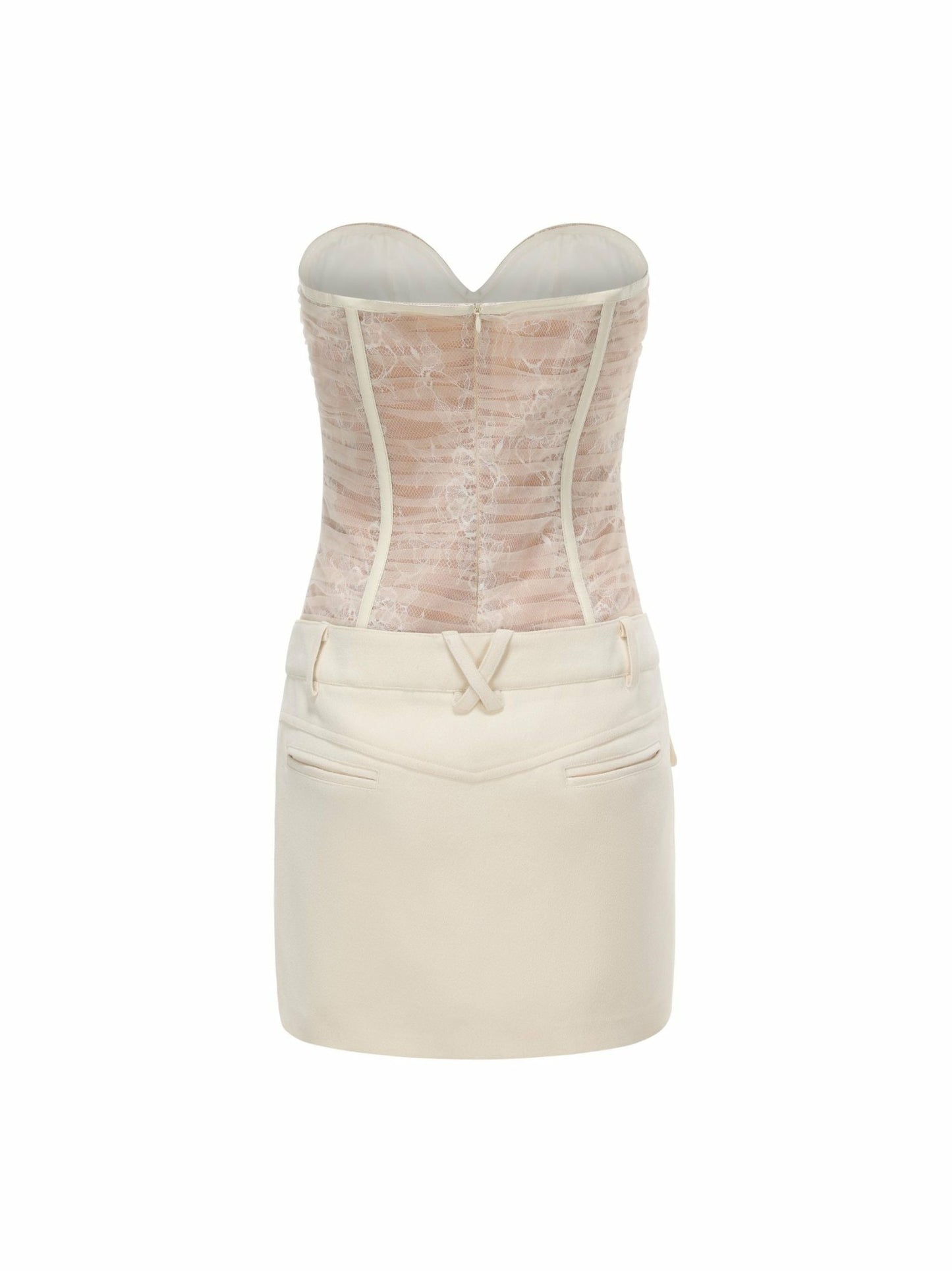 Nana Jacqueline Jane Lace Dress: White Mini Dress for Bridal Shower White