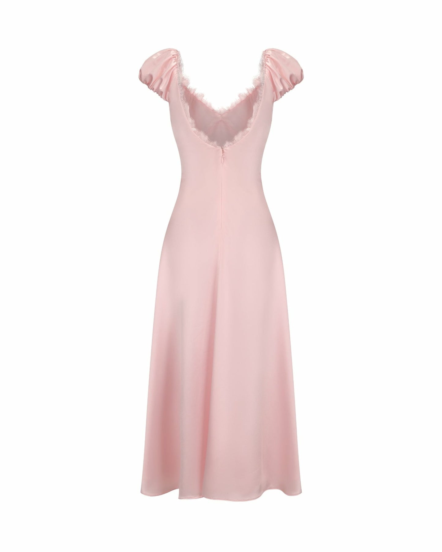 Nana Jacqueline Elara Dress: Pink Midi Dress for Garden Wedding Guest Pink