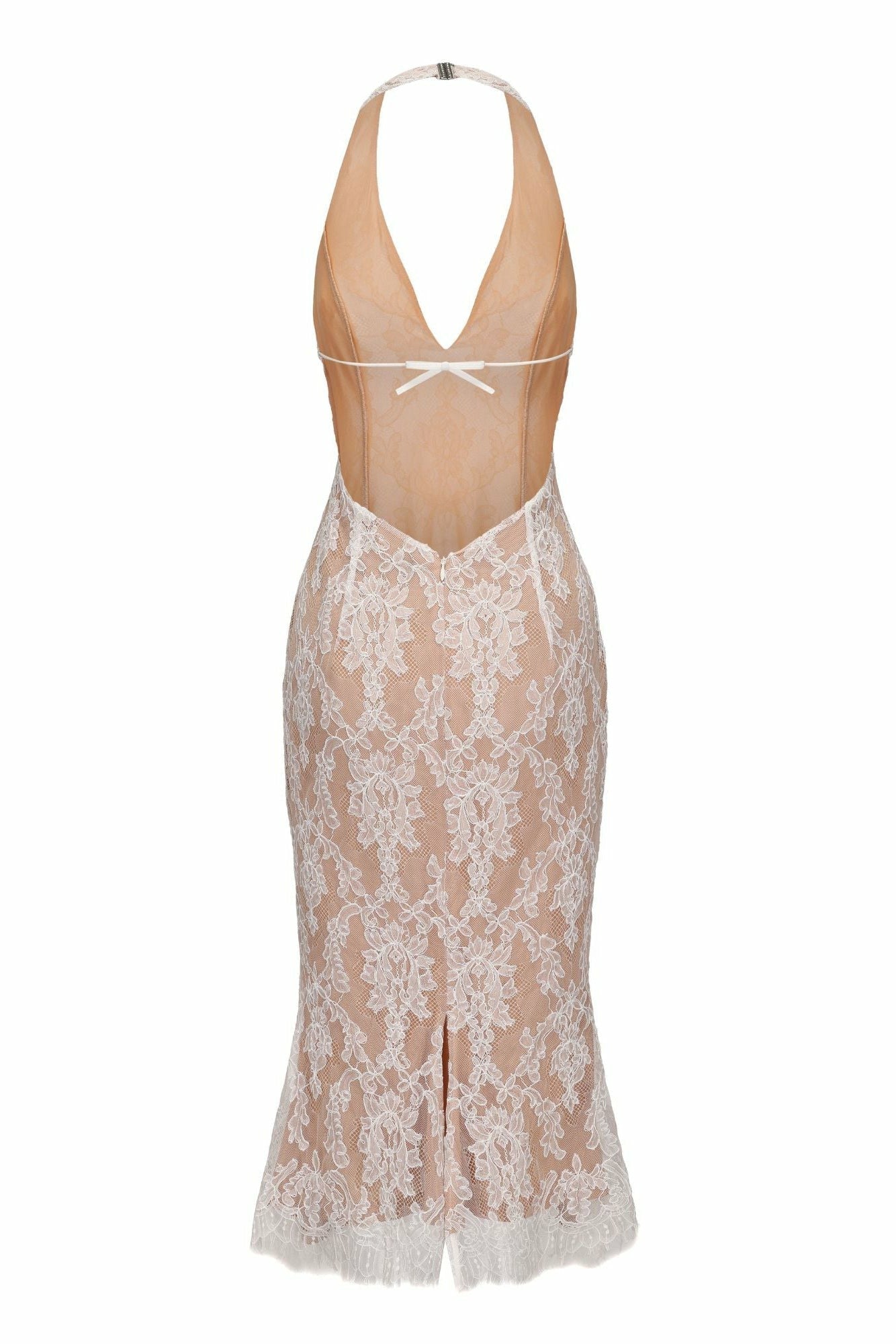 Nana Jacqueline Ivory Lace Midi Dress for Engagement Party Ivory