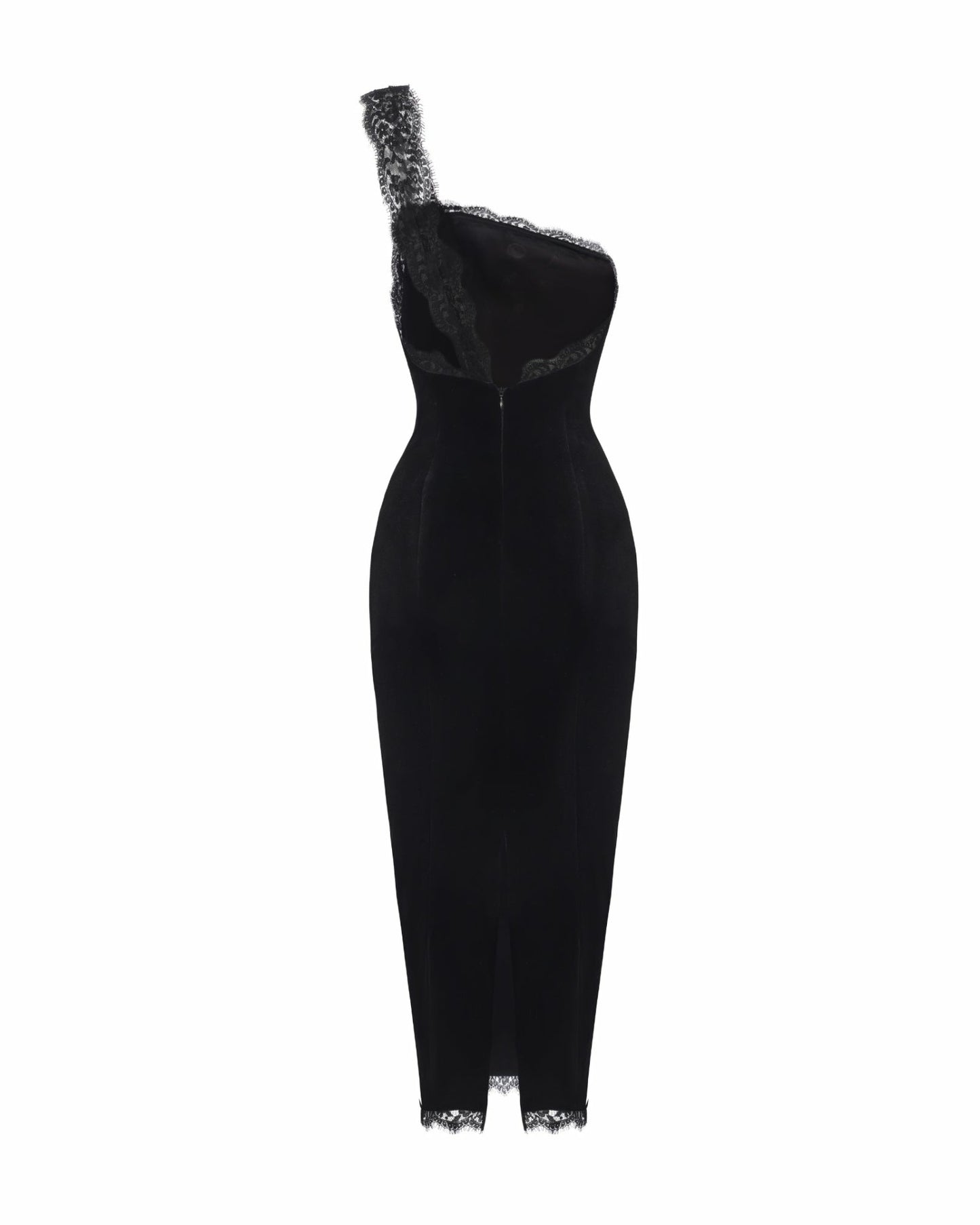 Nana Jacqueline Angelica Velvet Maxi Dress: Black Maxi Dress for Cocktail Party Black