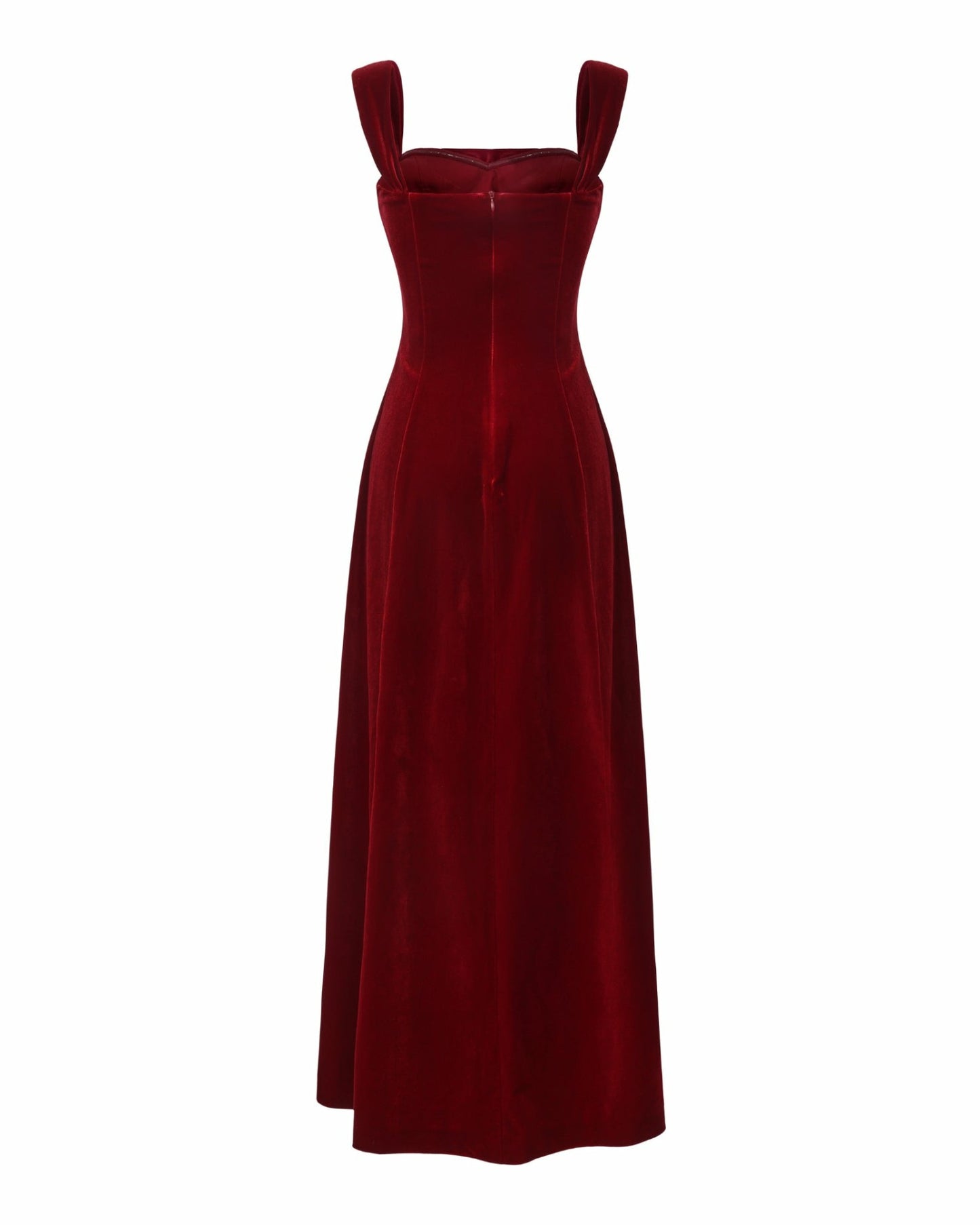 Nana Jacqueline Belle Velvet Maxi Dress: Red Maxi Dress for Formal Wedding Guest Red
