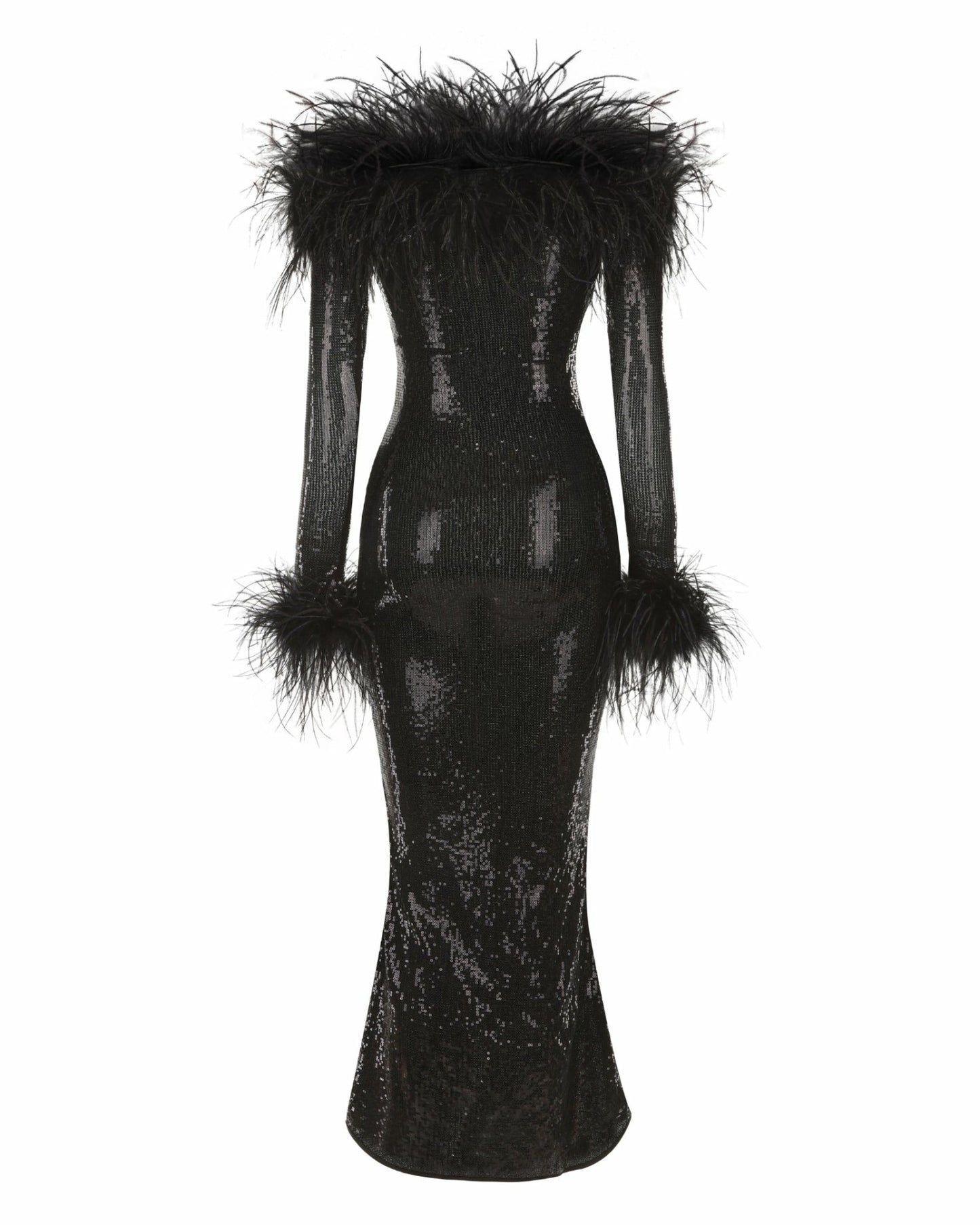 Nana Jacqueline Neva Sequin Maxi Dress: Black Maxi Dress for Cocktail Party Black