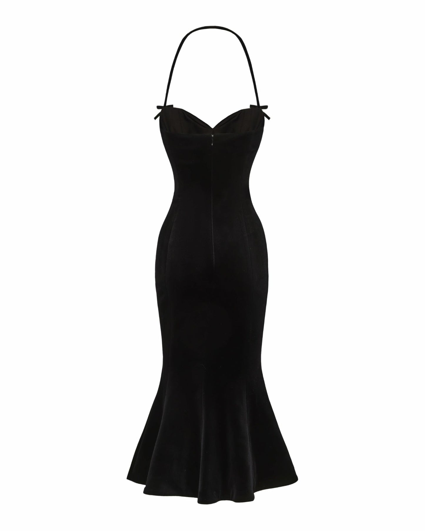 Nana Jacqueline Althea Velvet Maxi Dress: Black Maxi Dress for Cocktail Party Black