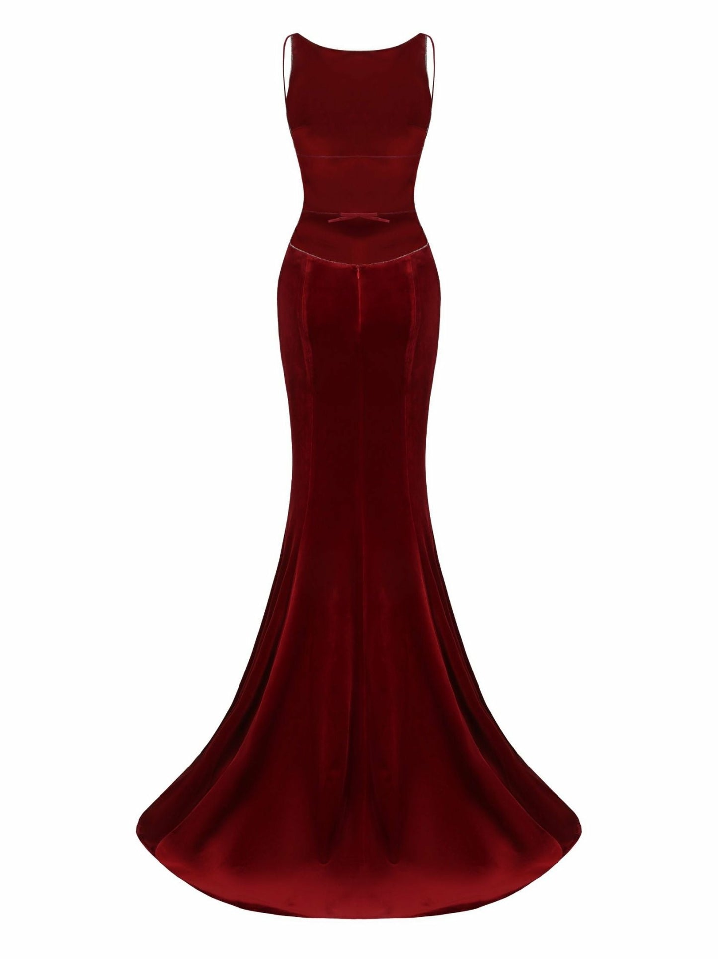 Nana Jacqueline Pauline Velvet Dress: Red Maxi Dress for Formal Wedding Guest Red