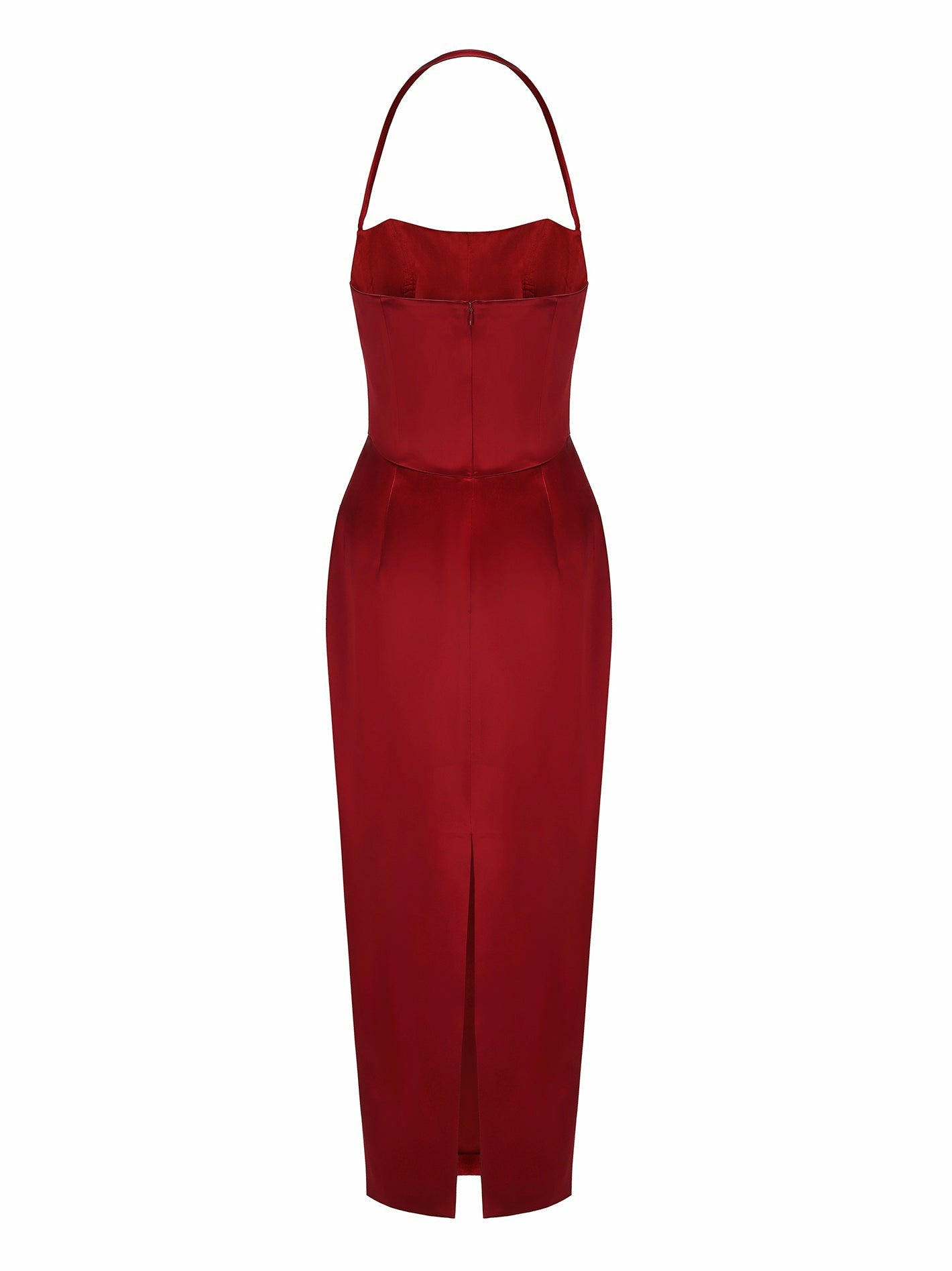 Nana Jacqueline Serena Dress: Red Midi Dress for Cocktail Party Red