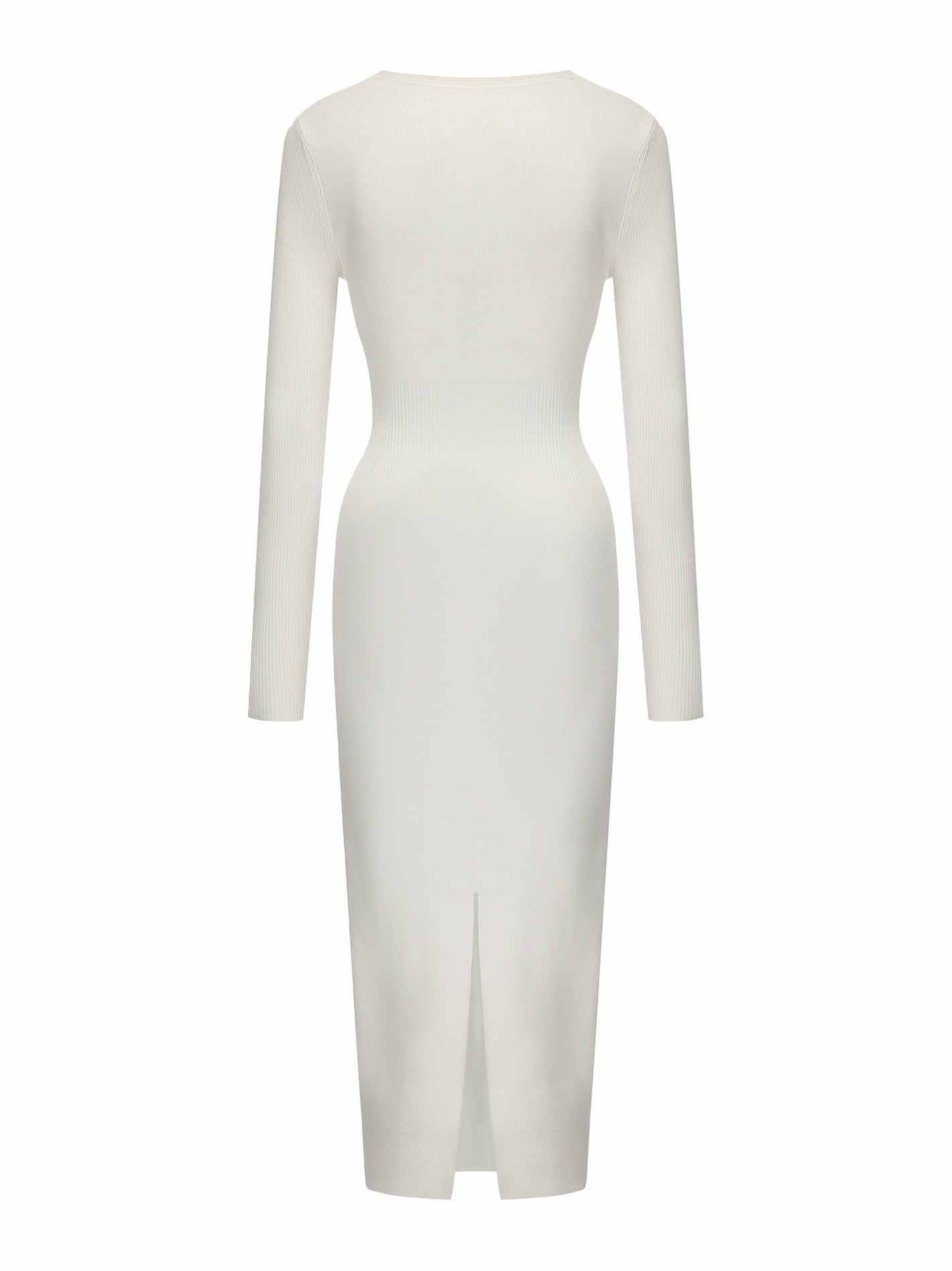 Nana Jacqueline Rylee Knit Dress: White Midi Dress for Bridal Shower White
