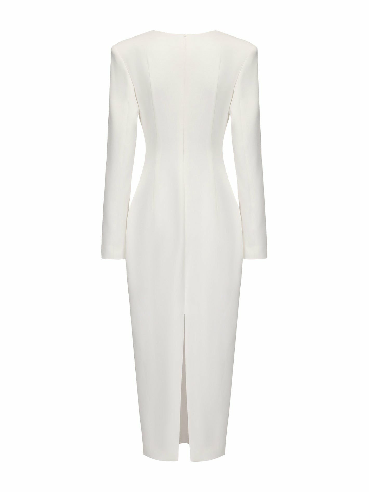 Nana Jacqueline Ellie Bow Dress: White Midi Dress for Rehearsal Dinner White