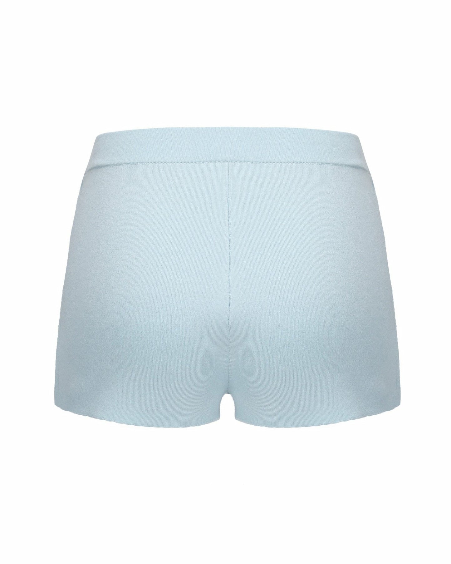 Nana Jacqueline Carrie Shorts: Blue Knit Shorts for Resort Brunch Blue