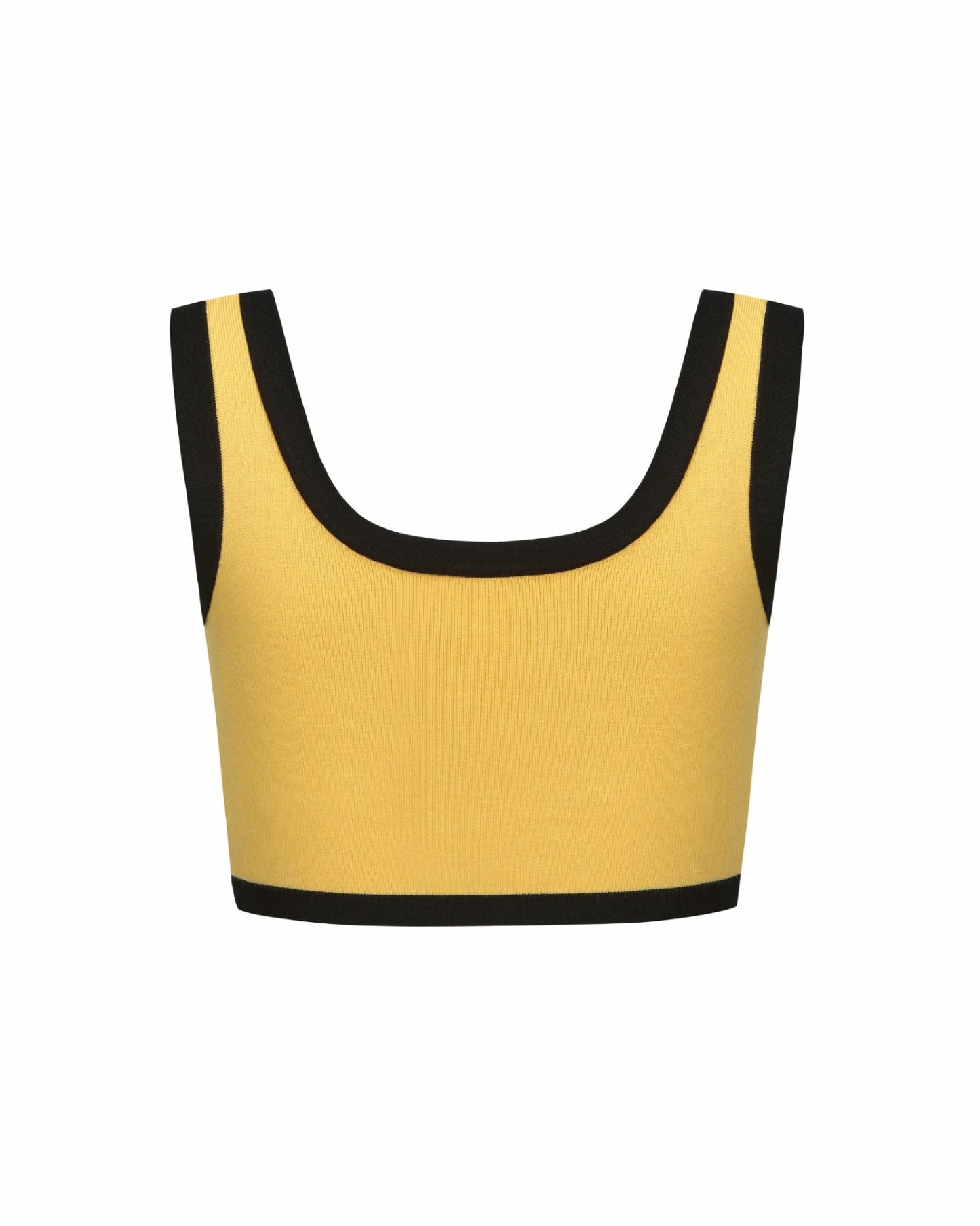 Nana Jacqueline Eliza Vest Top: Yellow Knit Top for Brunch Yellow