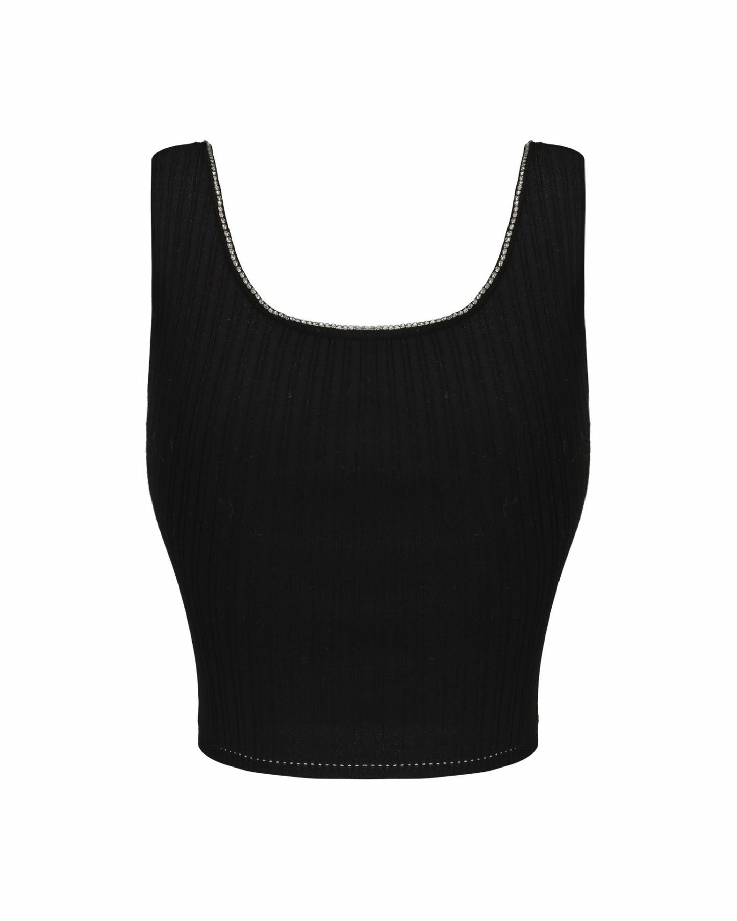 Nana Jacqueline Jenna Top: Black Knit Tank Top for Date Night Black