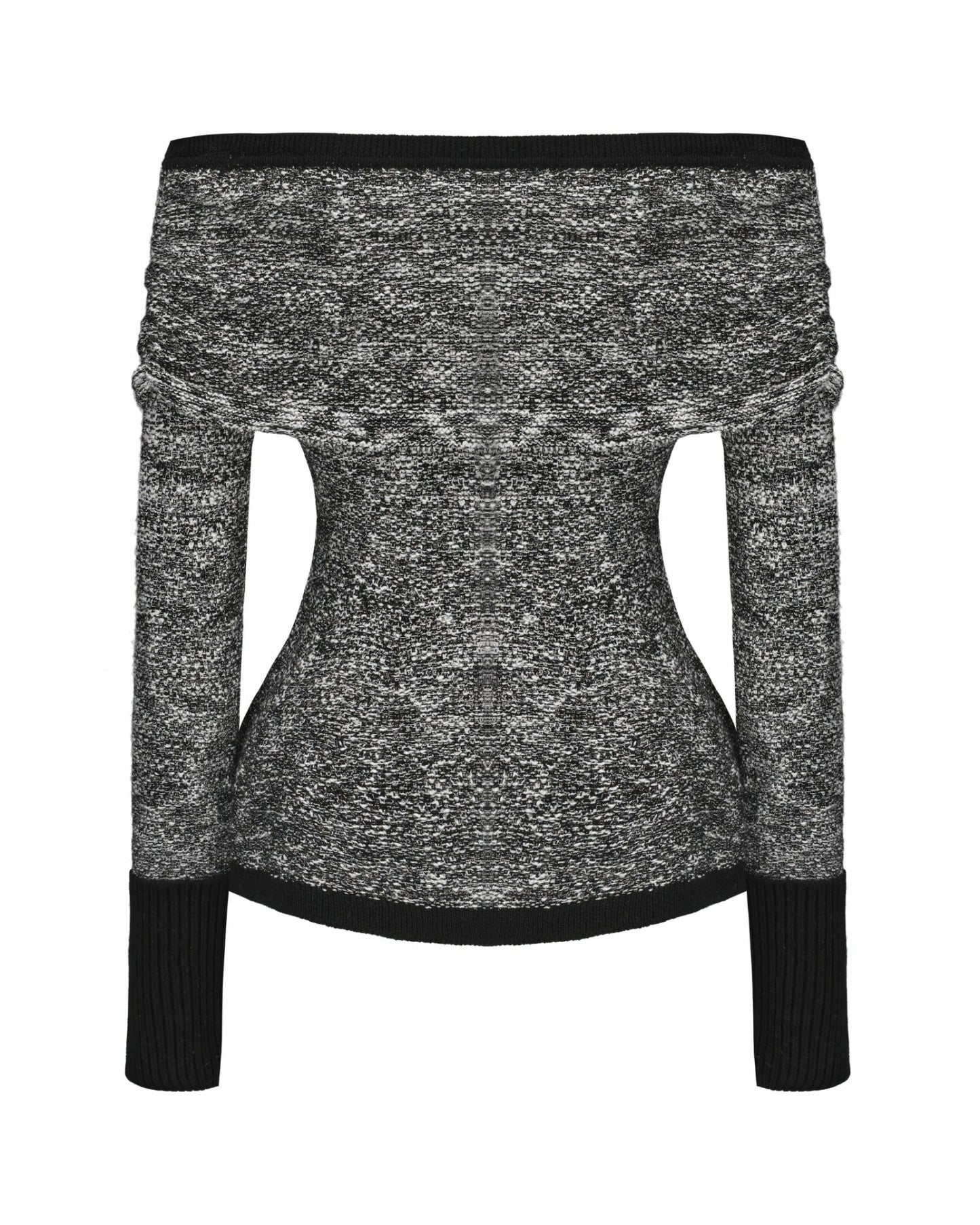 Nana Jacqueline Genevieve Knit Top: Black Knit Top for Brunch Black & White