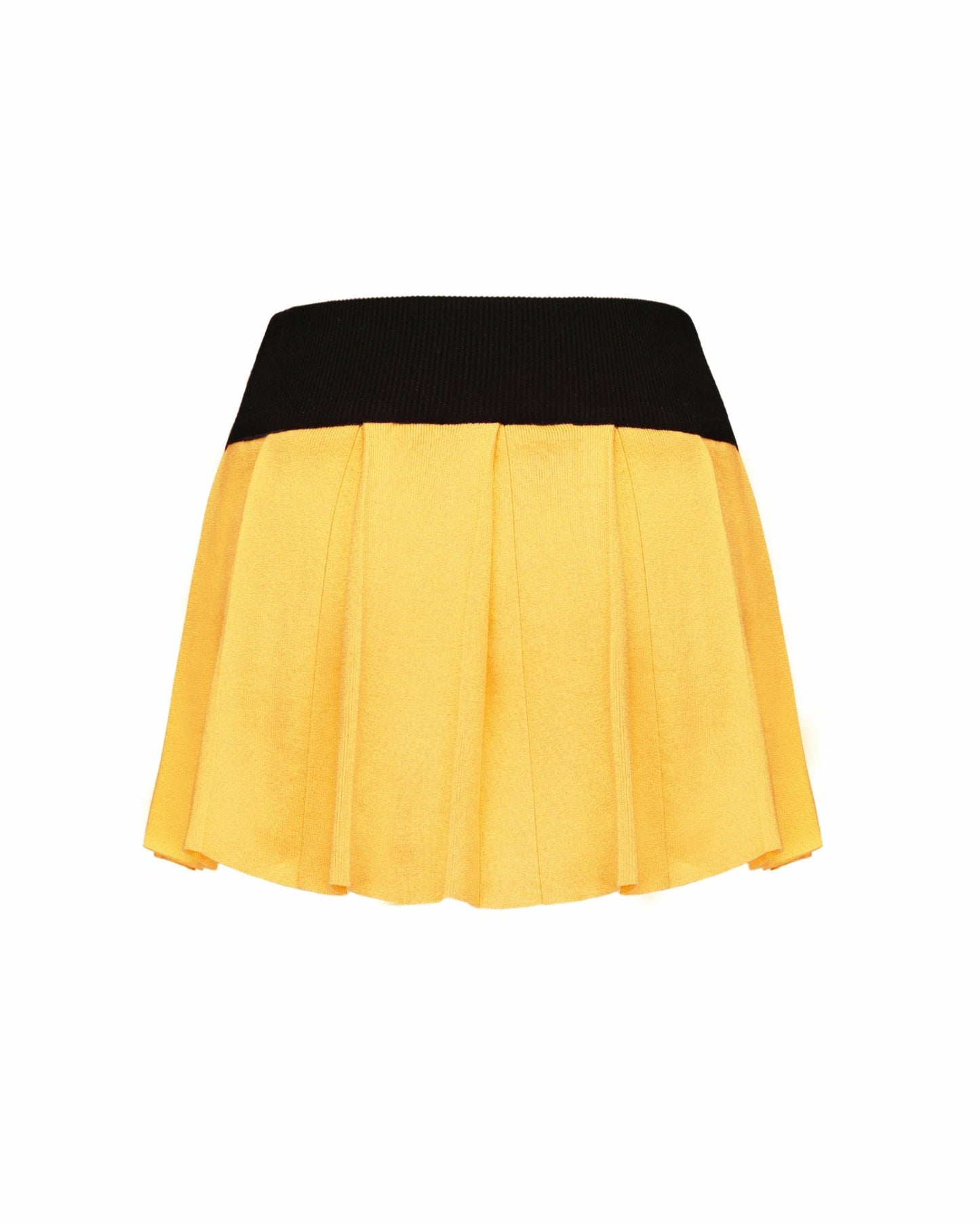 Nana Jacqueline Hazel Skirt: Yellow Mini Skirt for Country Club Brunch Yellow