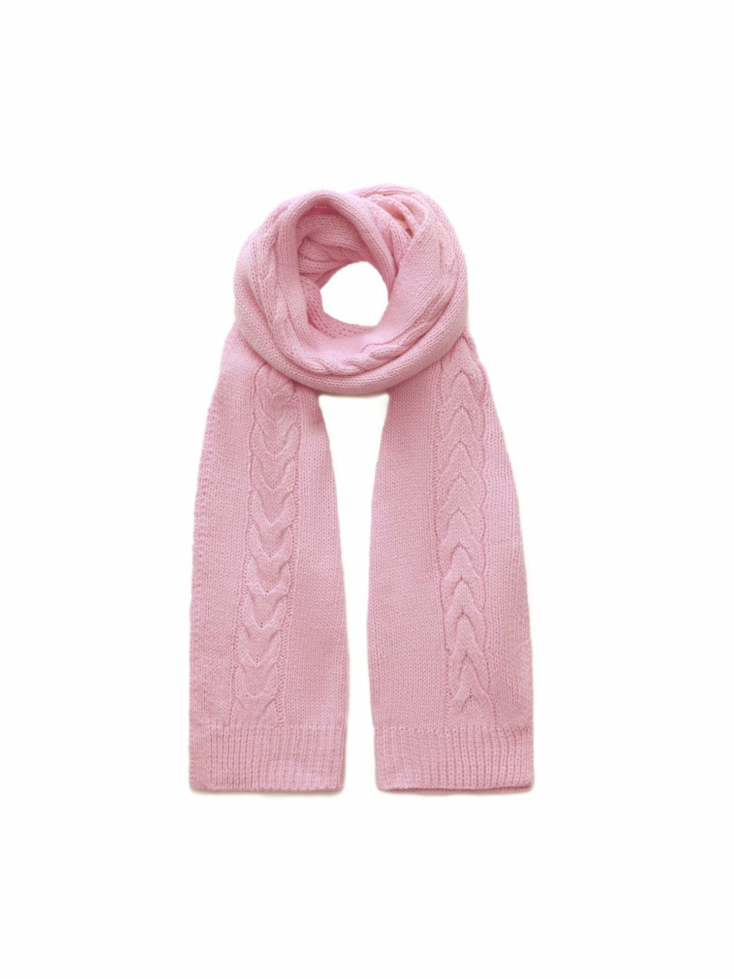 Nana Jacqueline Addison Coat + Scarf Set: Pink Knit Set for Resort Brunch Pink