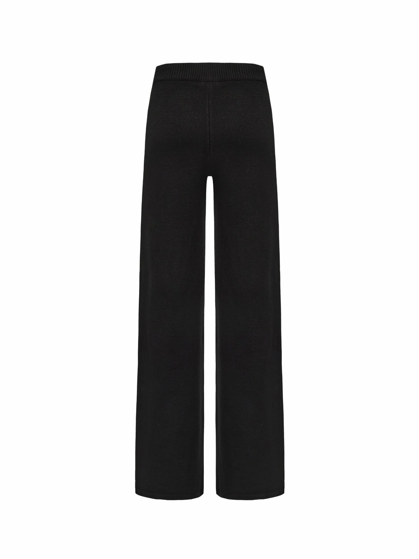 Nana Jacqueline Addison Pants: Black Knit Pants for Resort Outfit Black