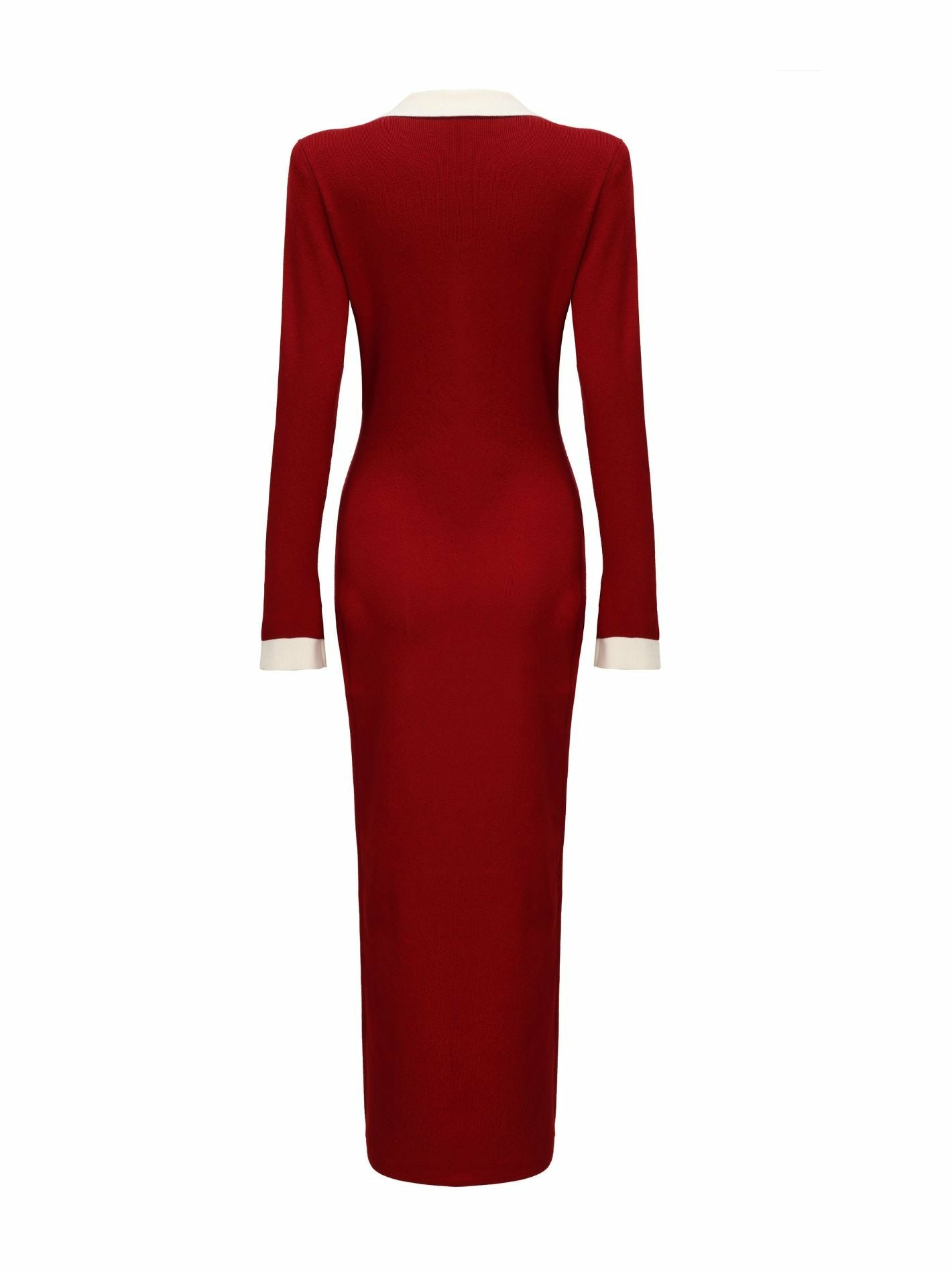 Nana Jacqueline Felicity Long Knit Cardigan: Red Knit Cardigan for Holiday Party Red