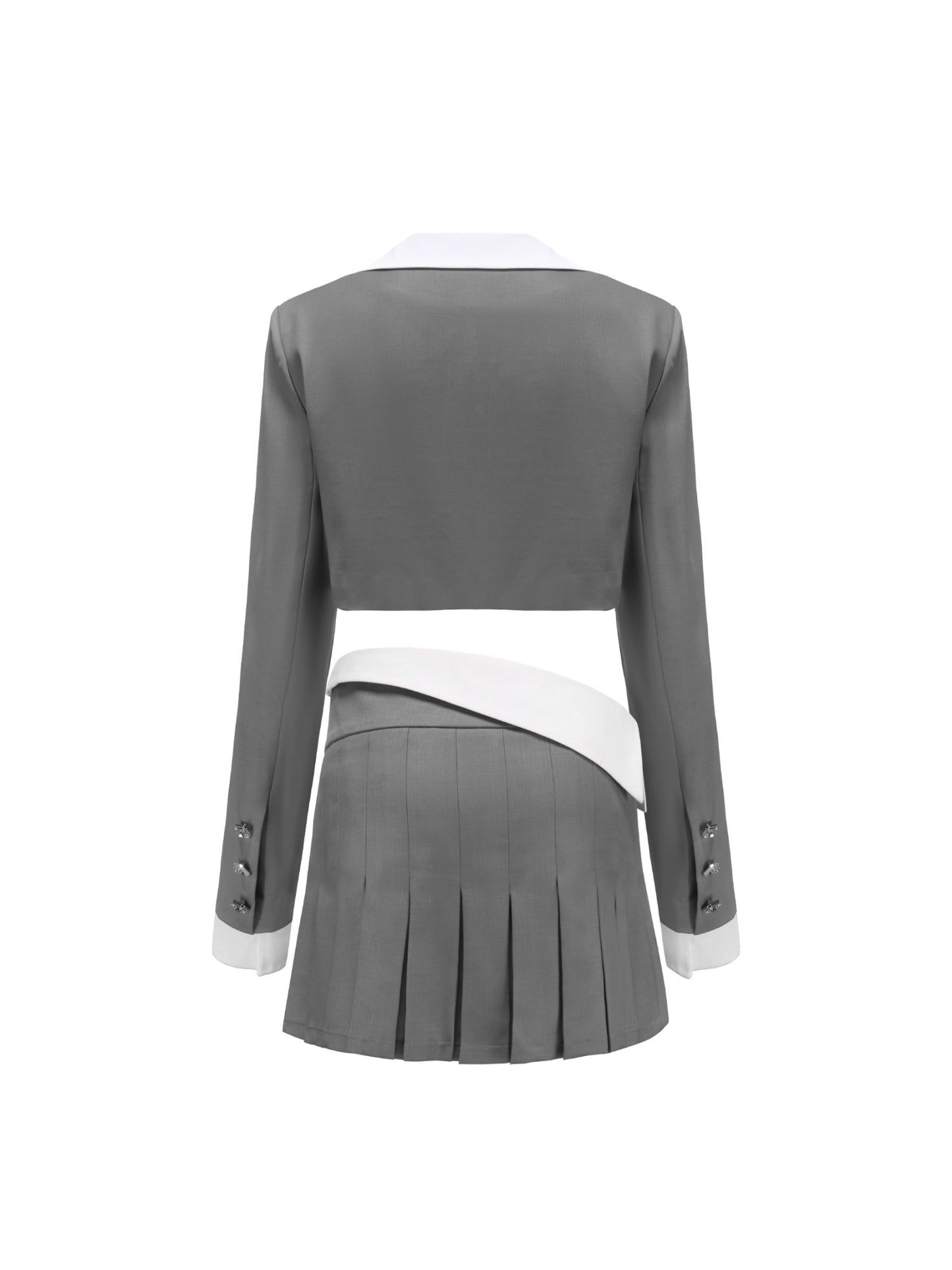 Nana Jacqueline Harper Skirt: Grey Mini Skirt for Date Night Grey