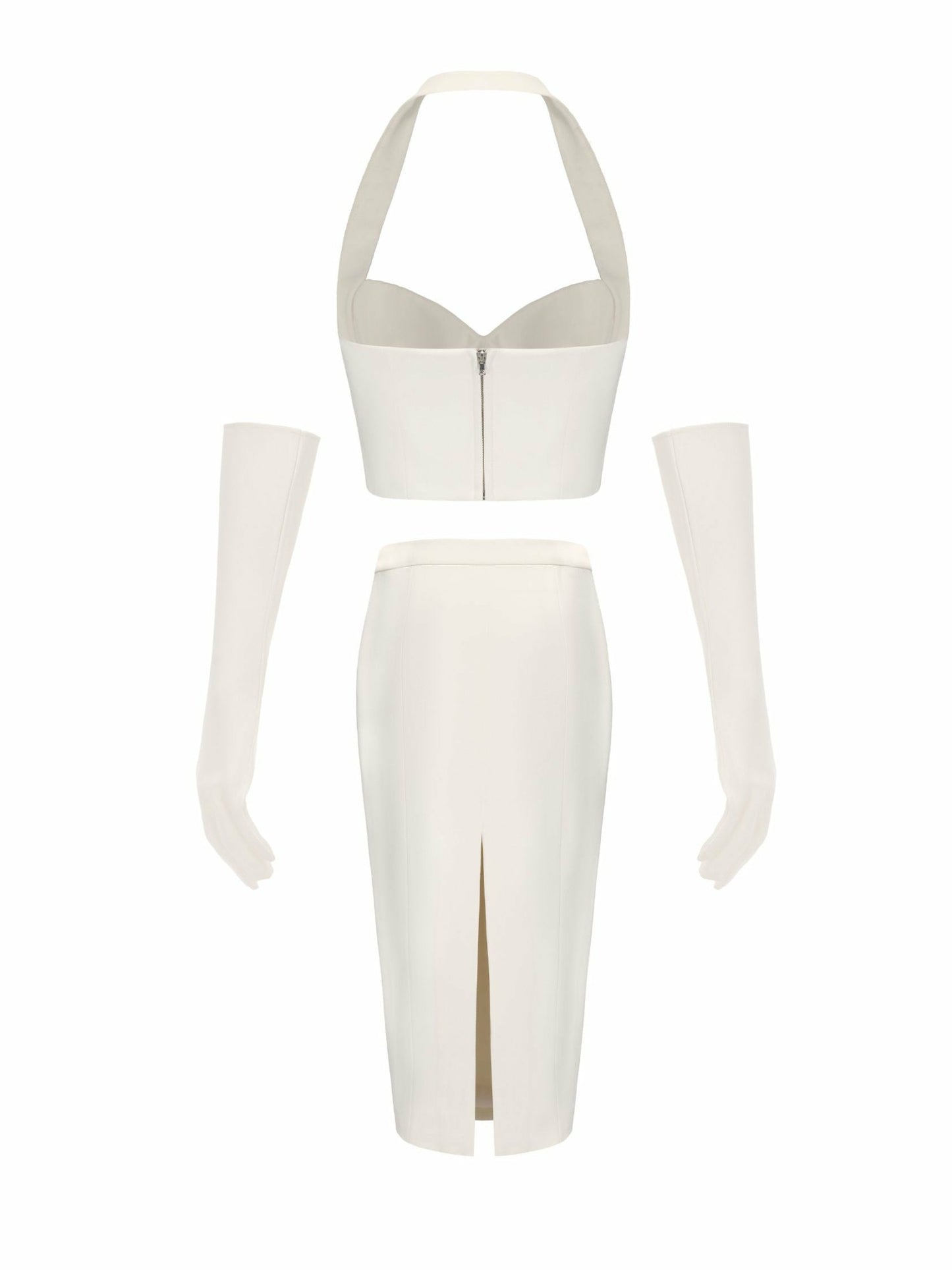 Nana Jacqueline Anastasia Skirt: White Midi Skirt for Bridal Shower White