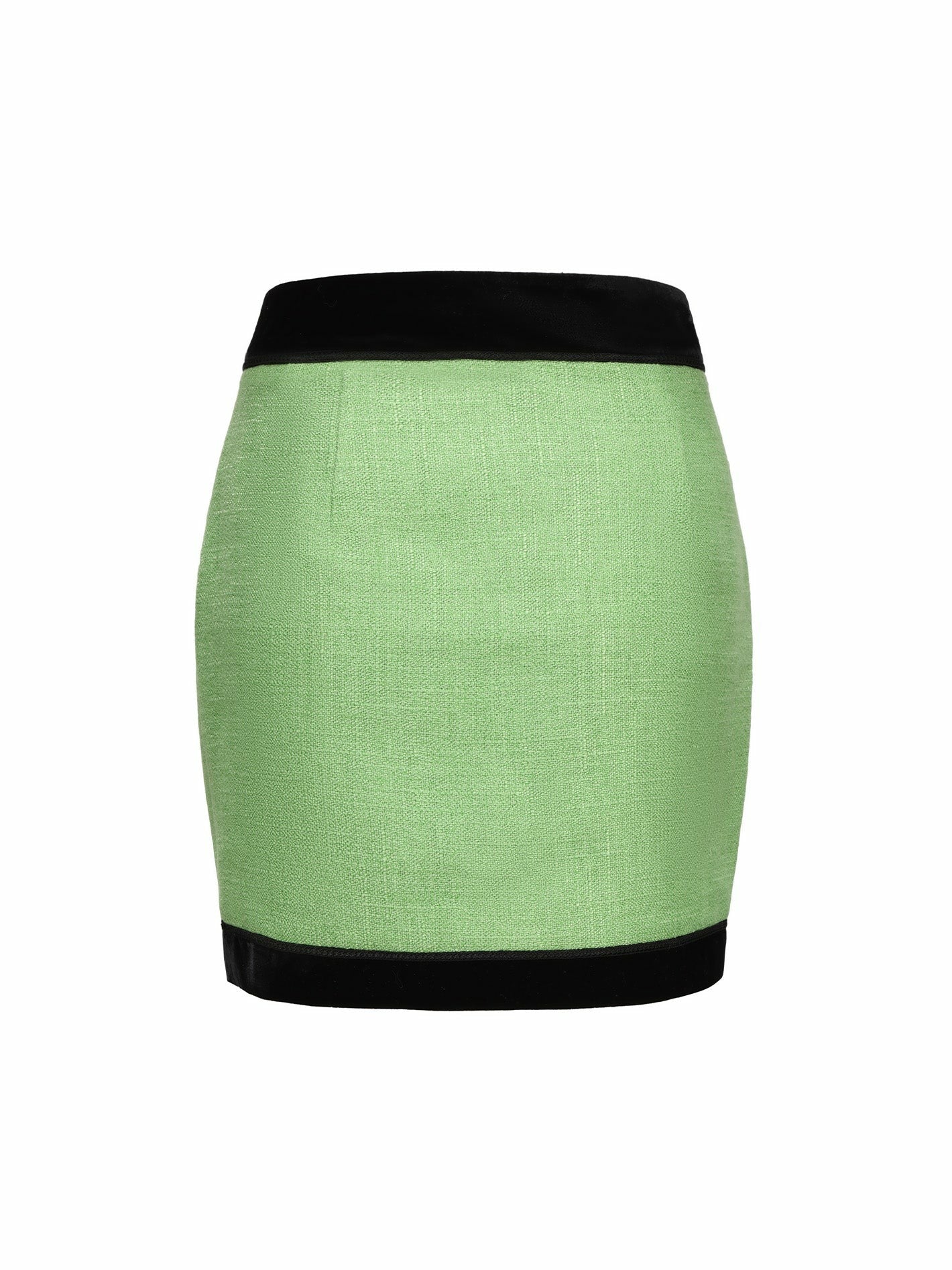 Nana Jacqueline Michelle Tweed Skirt: Green Skirt for Brunch Green