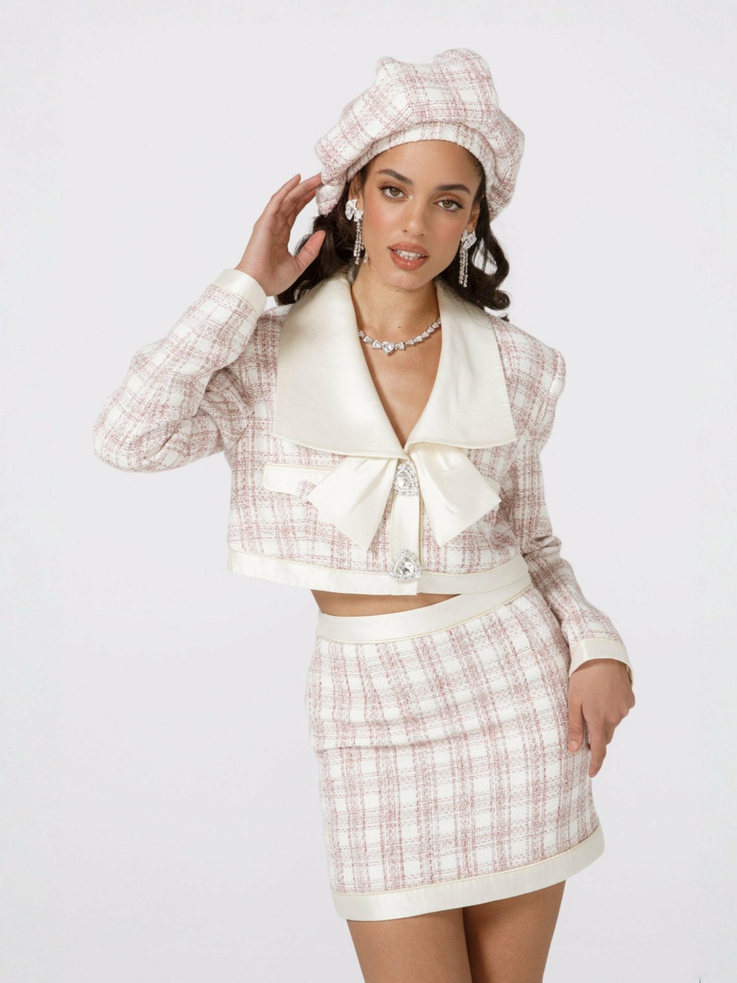 Nana Jacqueline Alexa Mini Skirt: Pink Mini Skirt for Brunch Pink