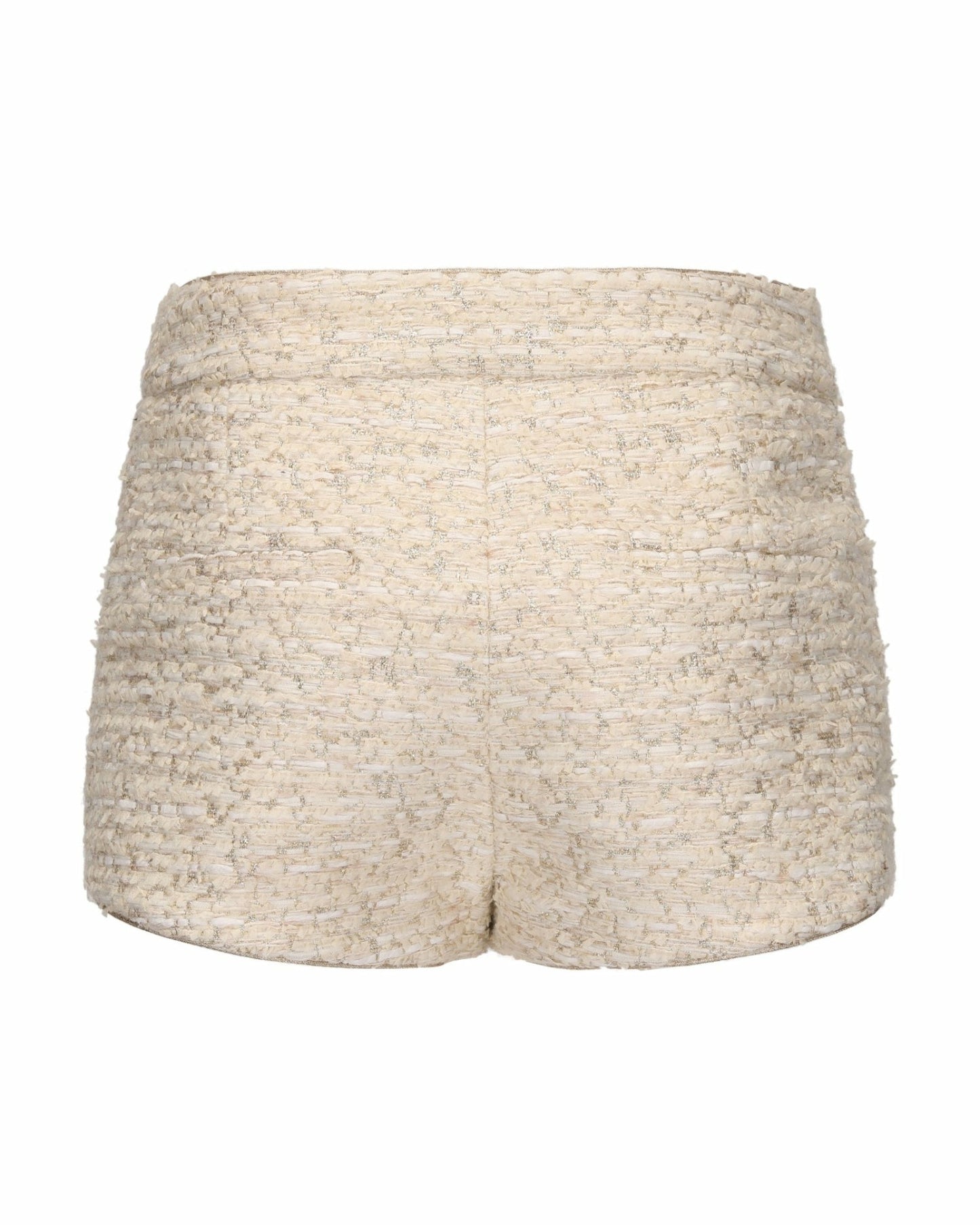 Nana Jacqueline Evelyn Tweed Shorts: White Shorts for Brunch White