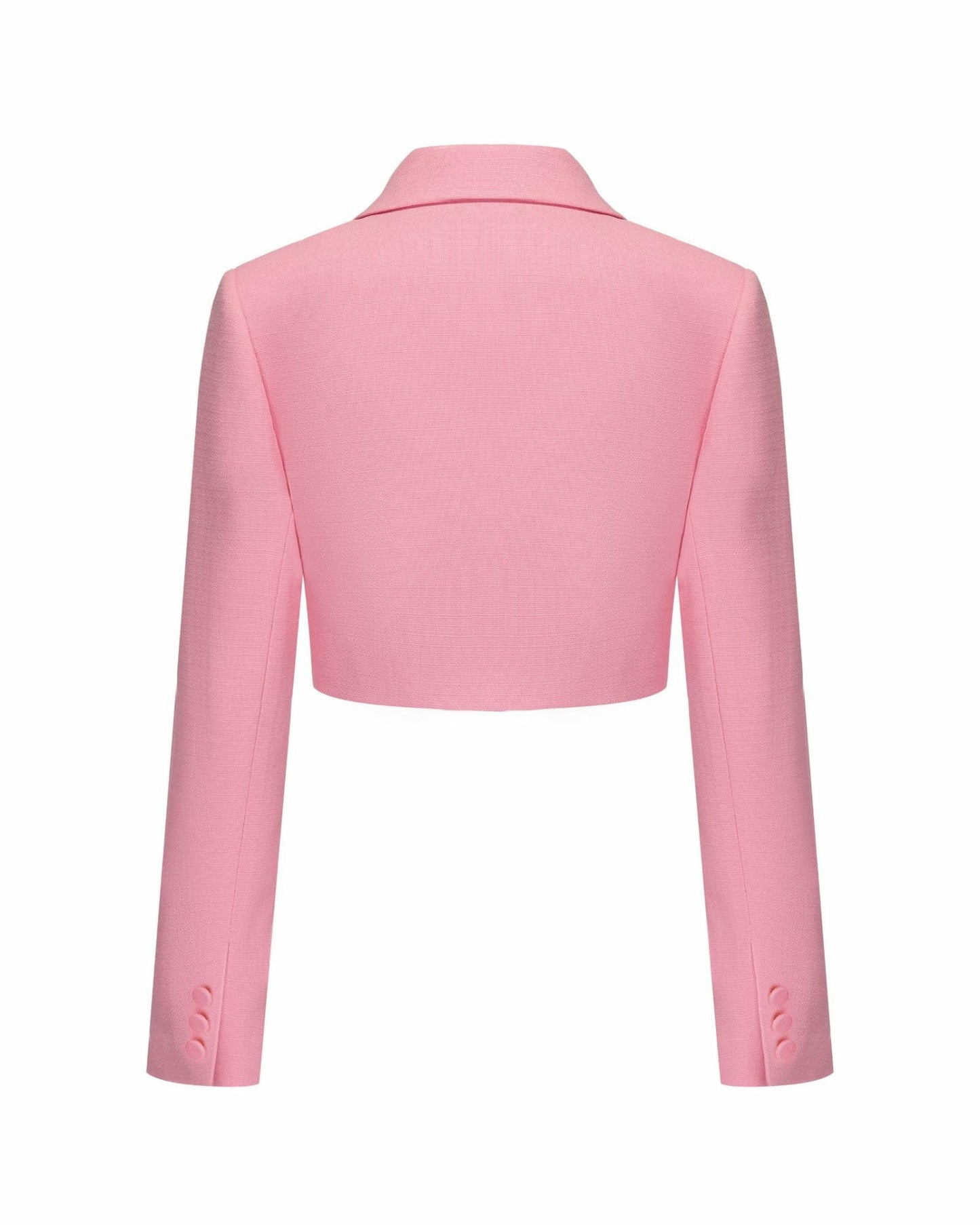 Nana Jacqueline Tatiana Crop Blazer: Pink Blazer for Birthday Celebration Pink
