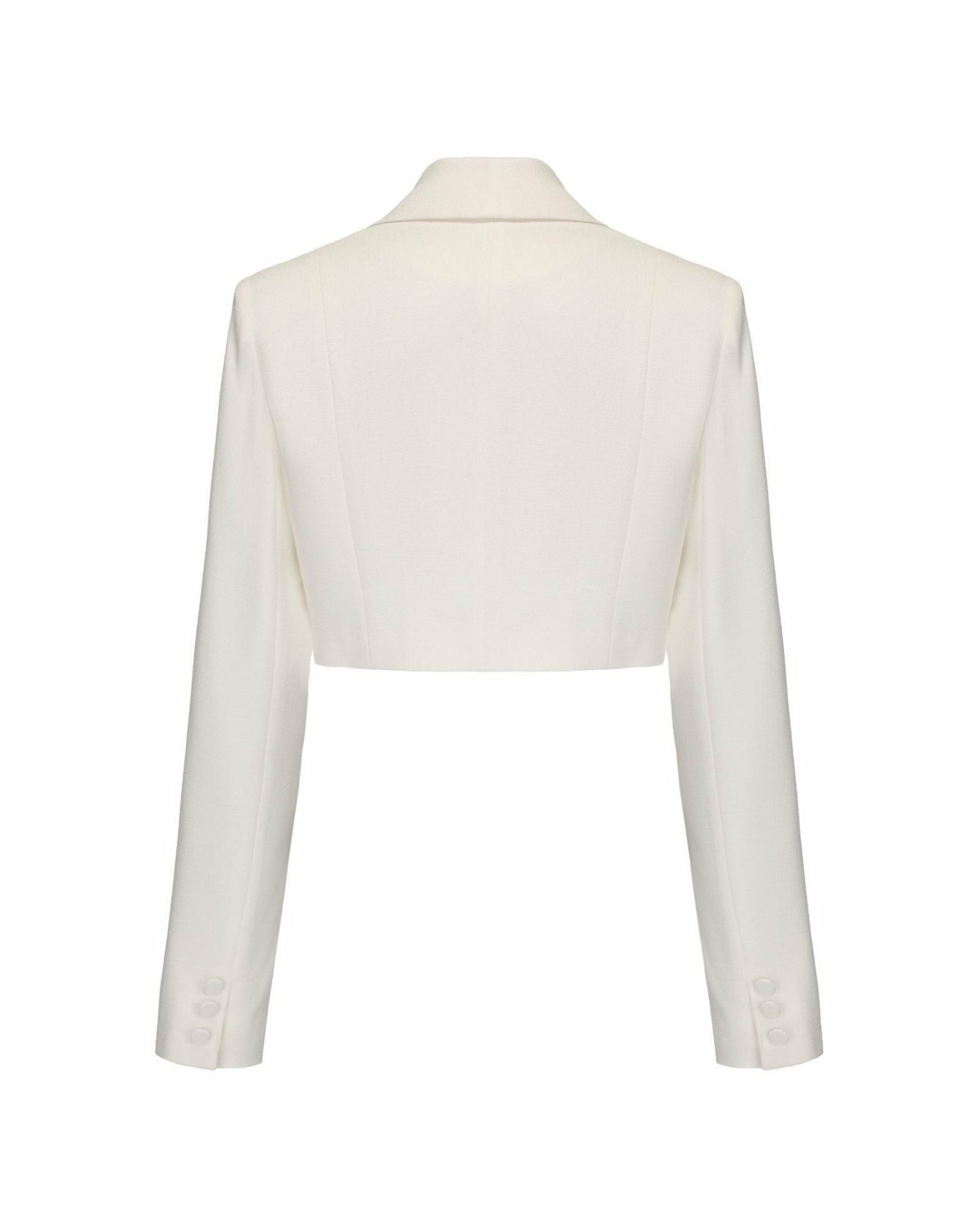 Nana Jacqueline Veronica Crop Blazer: White Blazer for Engagement Party White