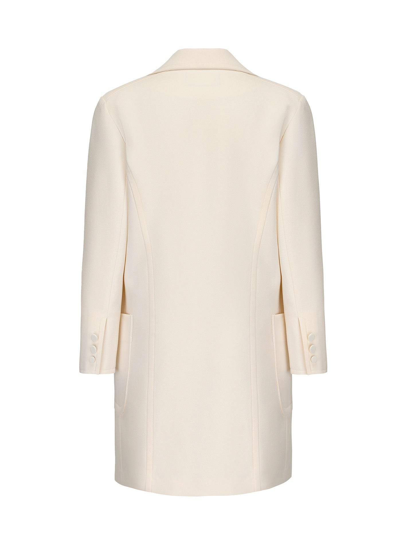 Nana Jacqueline Nadine Coat: White Coat for Winter Wedding Guest White