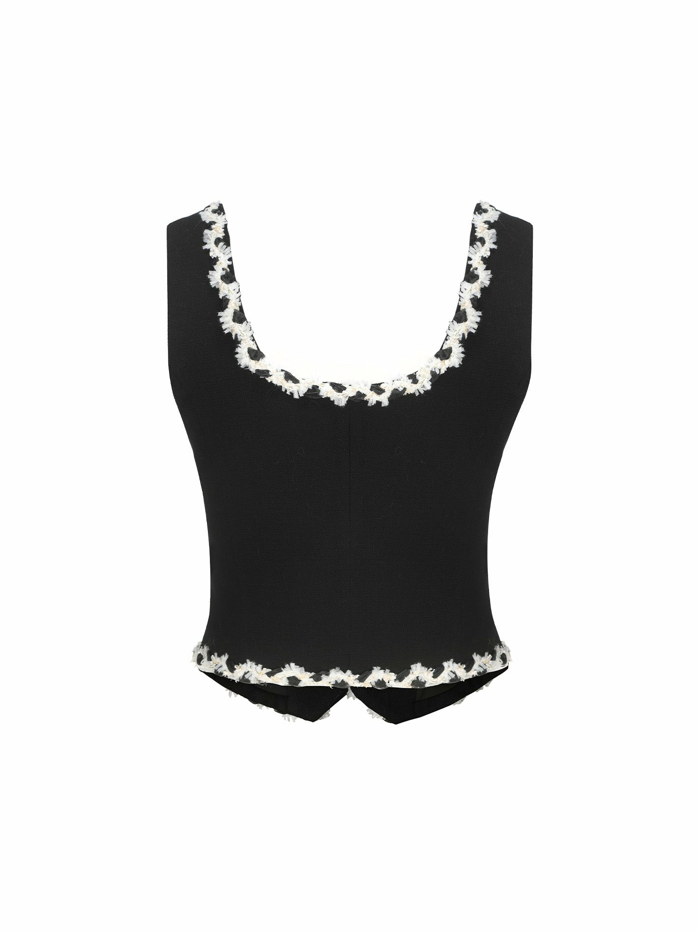Nana Jacqueline Lisette Vest Top: Black Vest Top for Date Night Black
