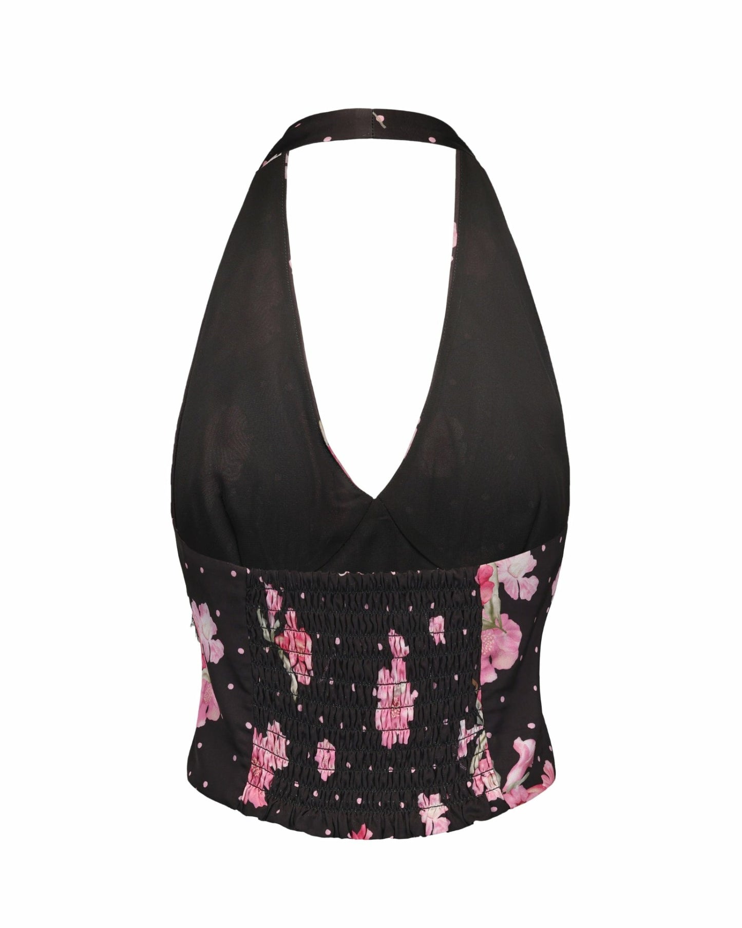 Nana Jacqueline Rosaline Top: Black Halter Top for Date Night Black