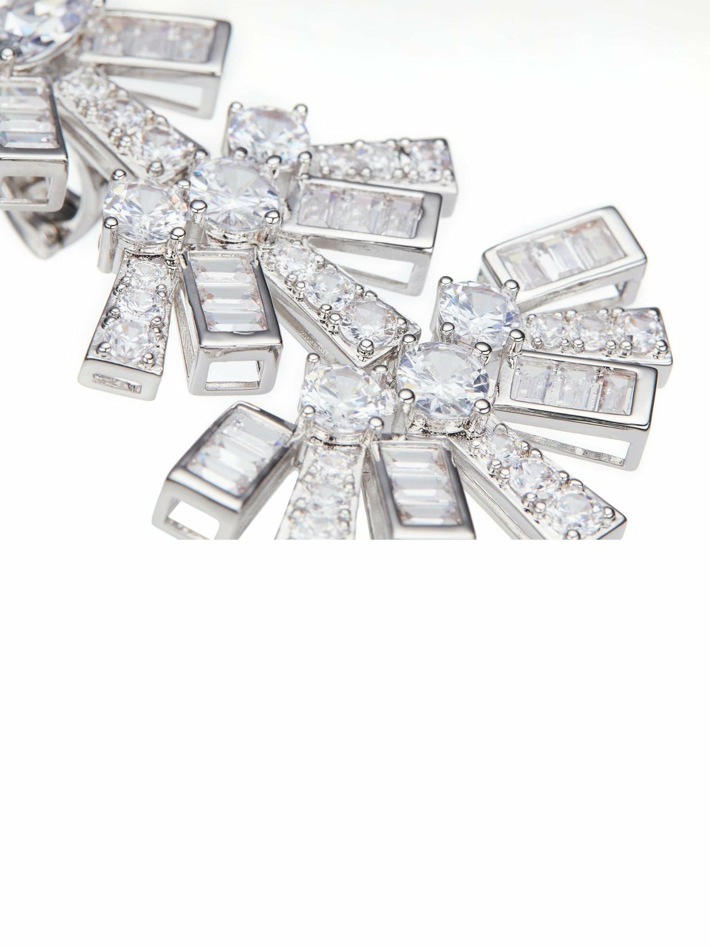 Nana Jacqueline Claira Earrings: White Earrings for Bridal Shower White