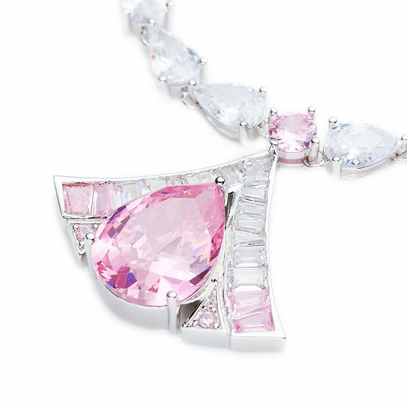 Nana Jacqueline Brigette Necklace: Pink Necklace for Wedding After-Party Pink