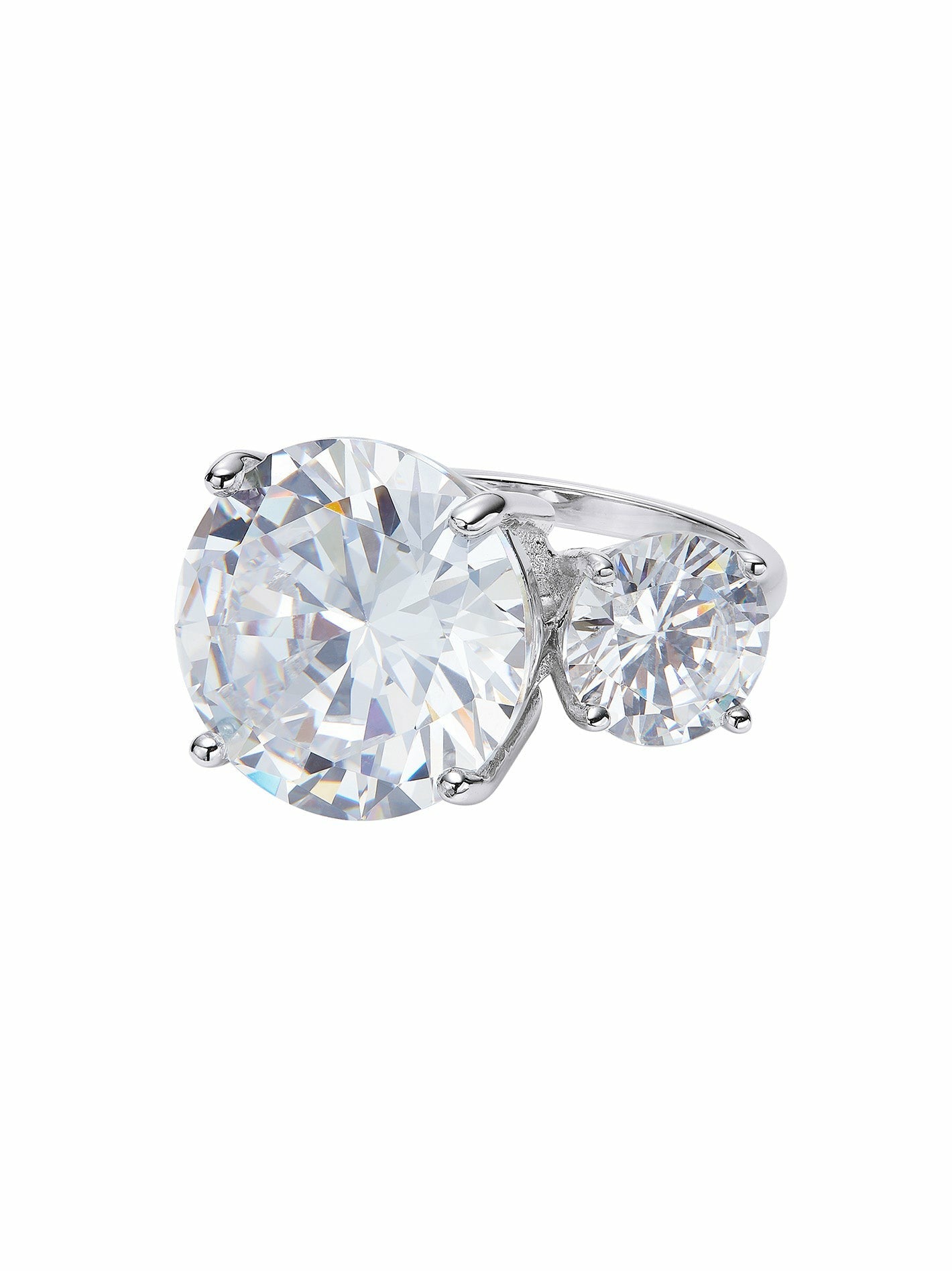 Nana Jacqueline Rachel Ring: Silver Ring for Engagement Party White