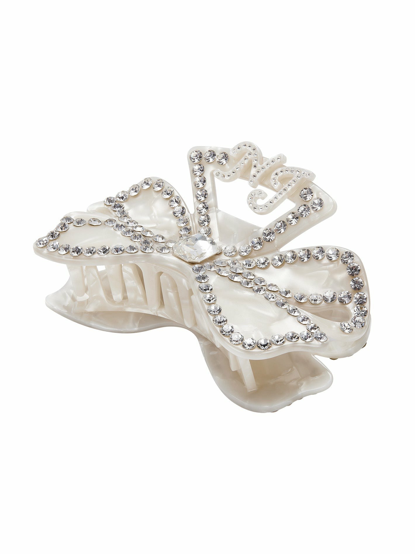 Nana Jacqueline Sydney Hair Clip: White Hair Clip for Bridal Shower White