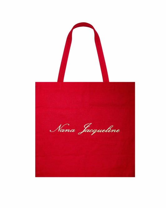 Nana Jacqueline Jacqueline Canvas Bag: Red Canvas Bag for Everyday Use Red