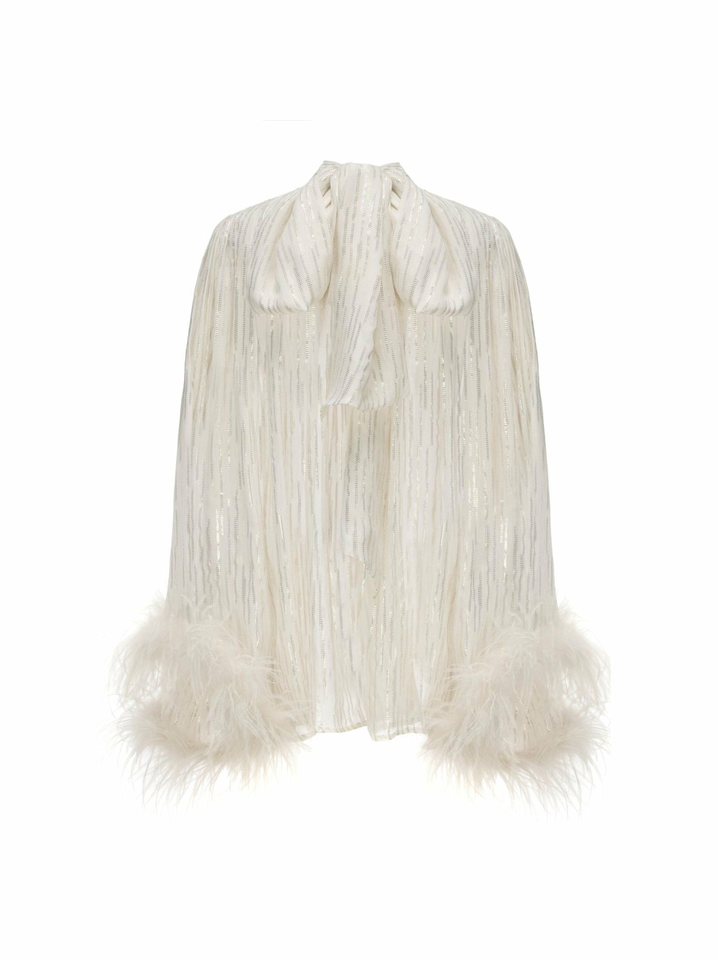 Nana Jacqueline Keira Feather Top: White Top for Bachelorette Party White
