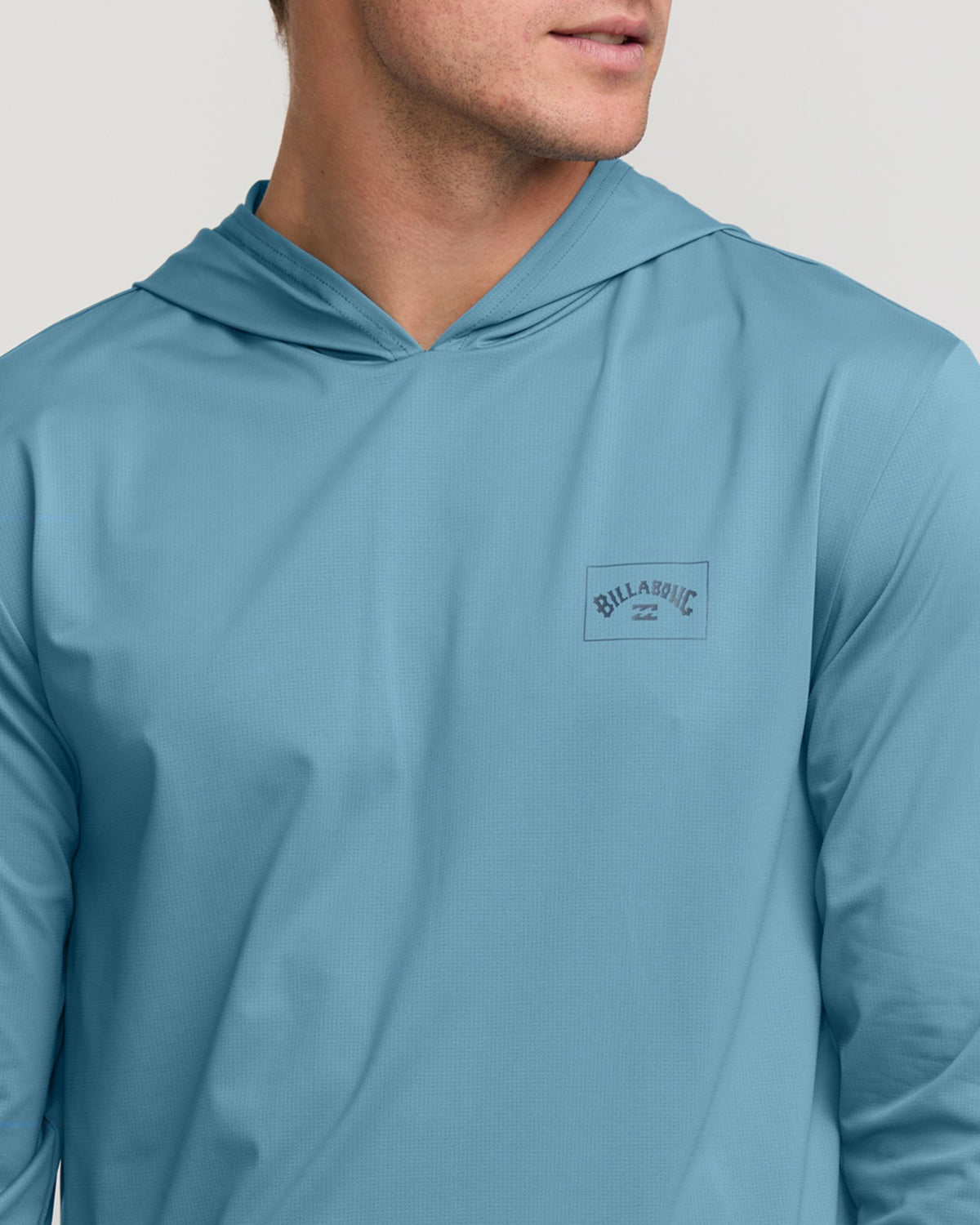 Billabong Arch Mesh Long Sleeve Hooded Surf Tee - Bay Blue