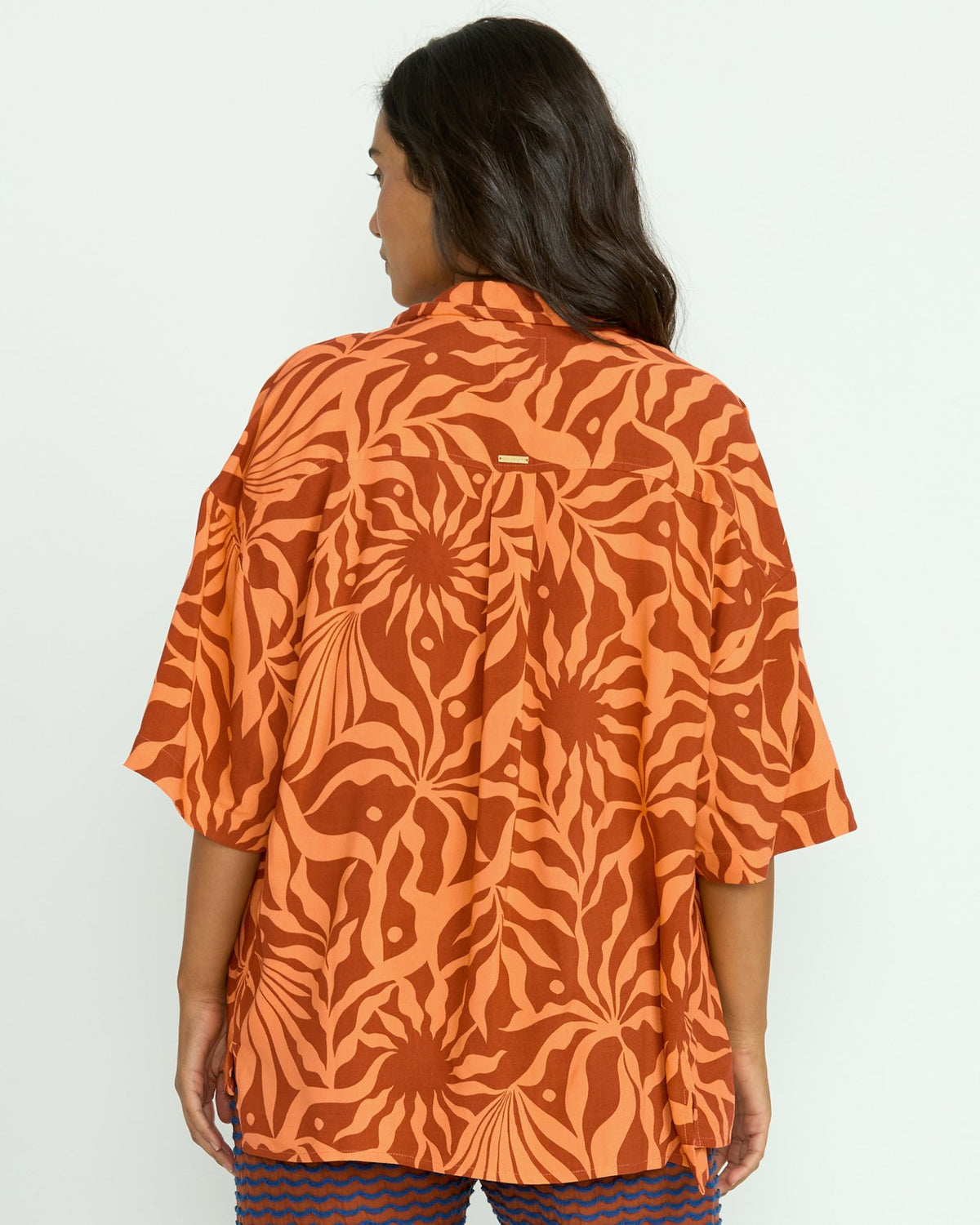 Billabong Beach Side Printed Short Sleeve Shirt - Orange Squeeze