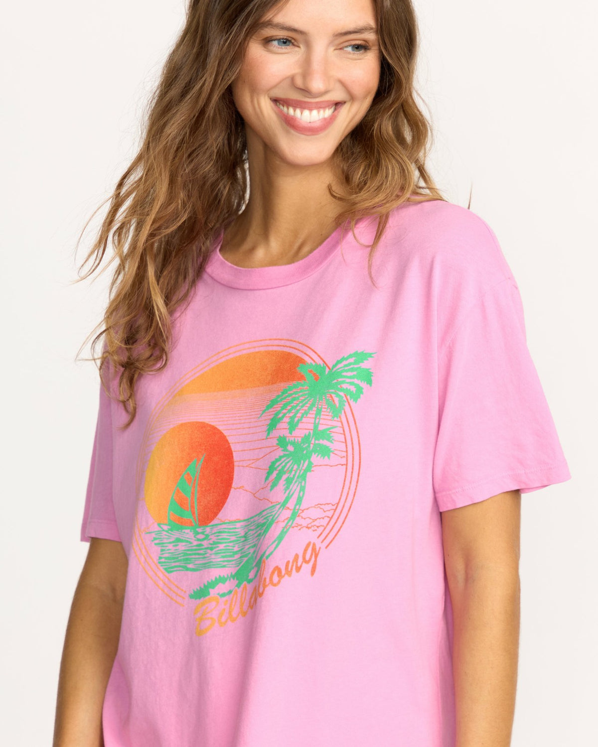 Billabong Bright New Day Tee - Bright Rose