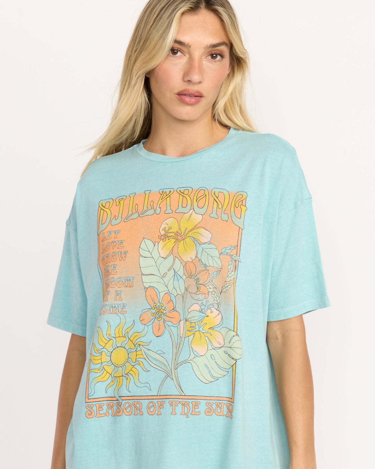 Billabong Daylight Blooms Tee - Misty Blue