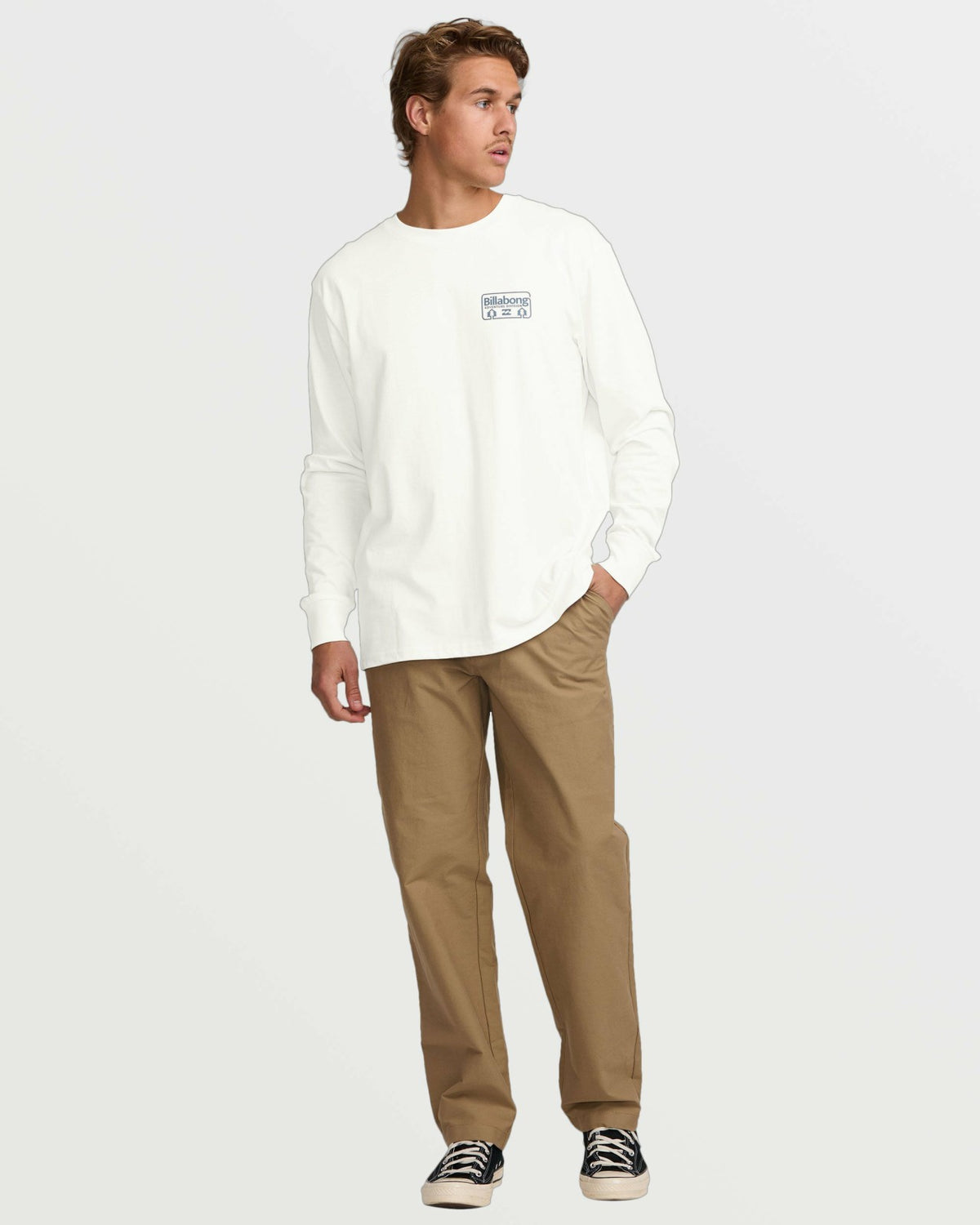 Billabong Range A/Div Long Sleeve Tee - Off White