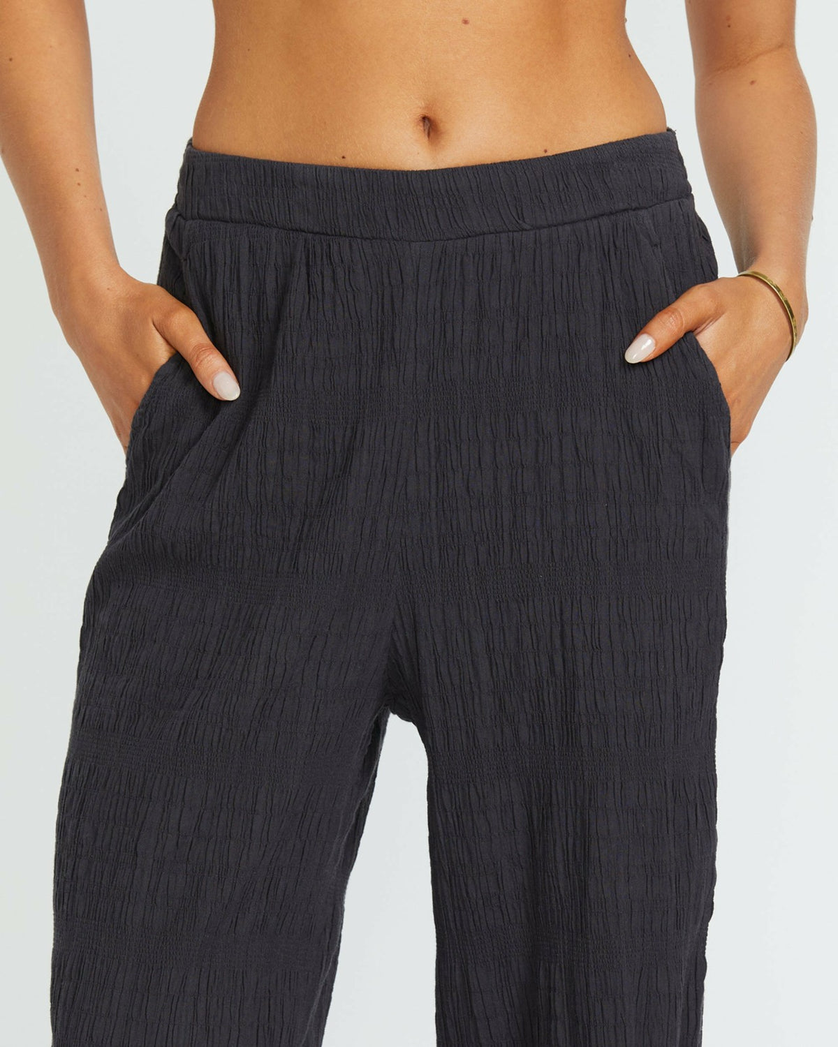 Billabong Sandy Shore Elastic Waist Pants - Black Sands