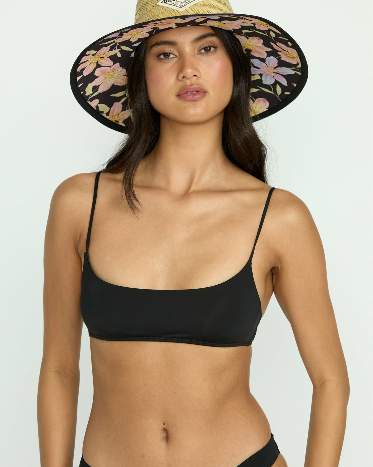 Billabong Sol Searcher Jaclyn Crop Bikini Top - Black Pebble