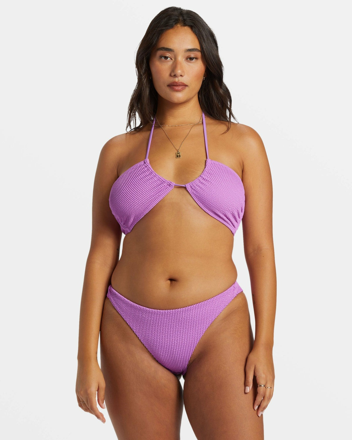 Billabong Summer High Tanga Bikini Bottoms - Bright Orchid