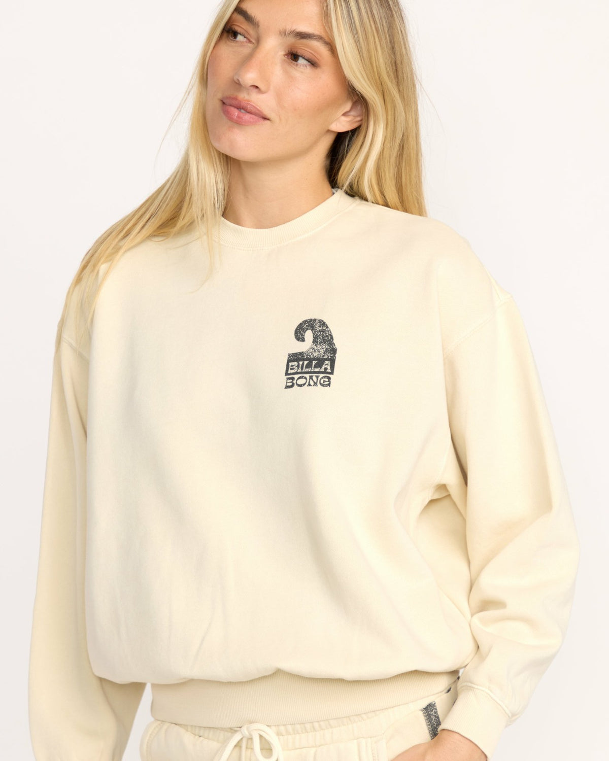 Billabong Sun Wave Livin Kendal Crewneck Sweatshirt - Whitecap