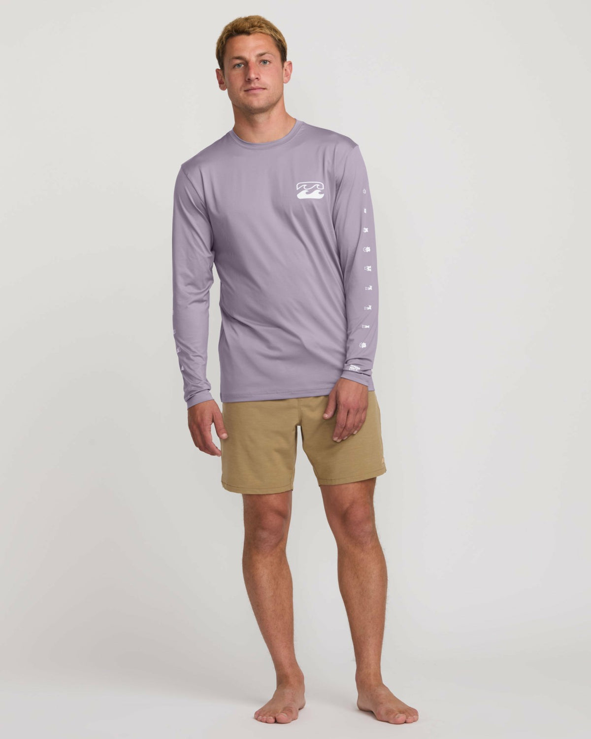 Billabong Unity Loose Fit Long Sleeve Surf Tee - Light Purple