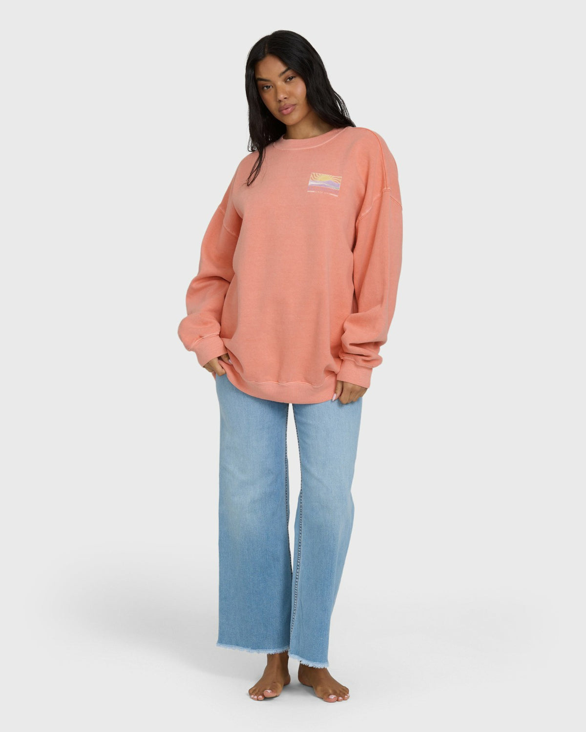 Billabong Ride In Crewneck Sweatshirt - Peach Out